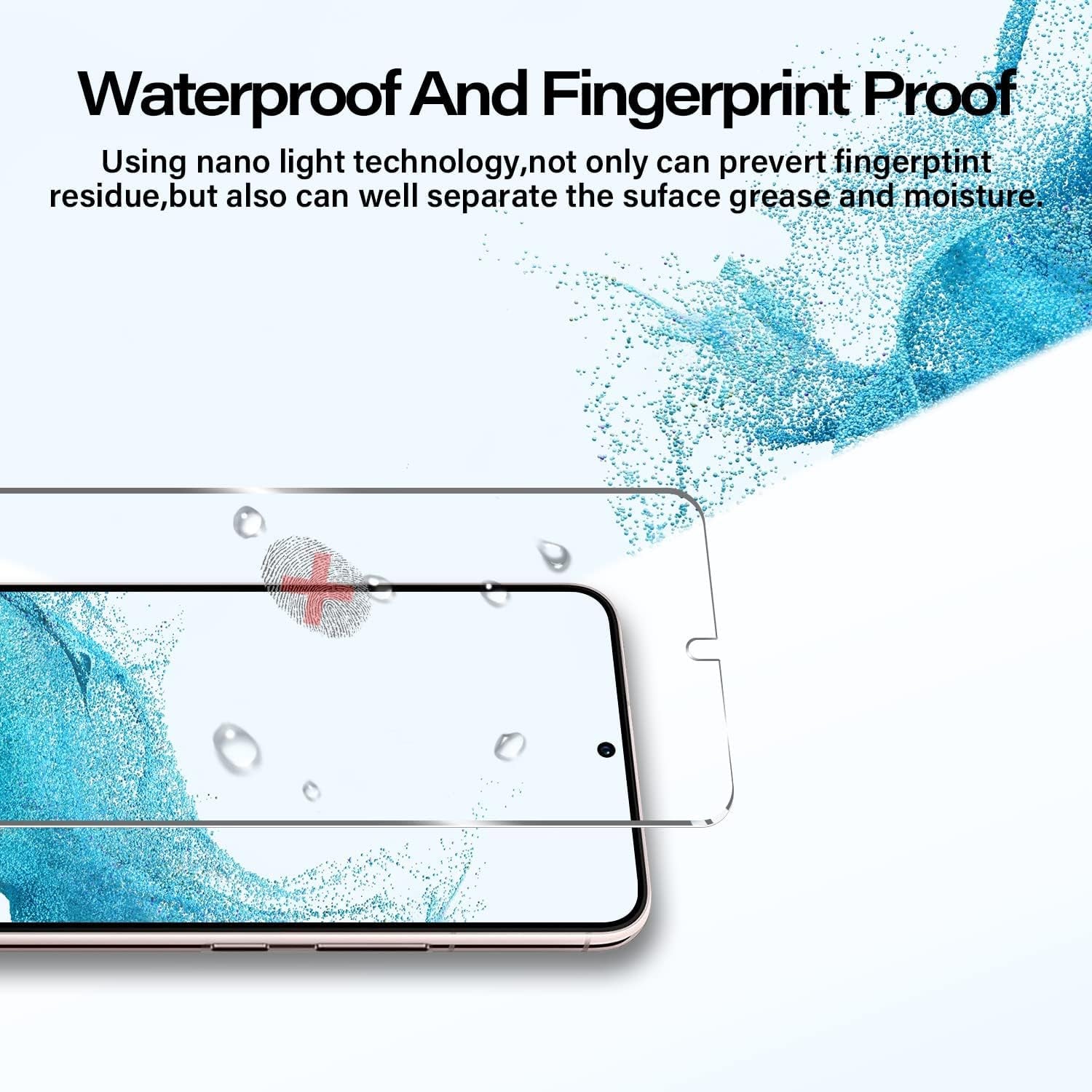 Galaxy S22 plus Tempered Glass Screen Protector + Camera Lens Protector [ 2 + 2 Pack ][Case Friendly][Anti-Scratch][Ultrasonic Fingerprint Unlock] Clear HD Protective Film for Samsung Galaxy S22 Plus  BIGFACE   