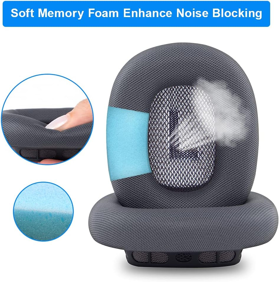 Link Dream Replacement Ear Cushion for Airpods Max Memory Foam with Protein Leather Magnetic Ear Pads for Airpods Max (Black)  Link Dream   