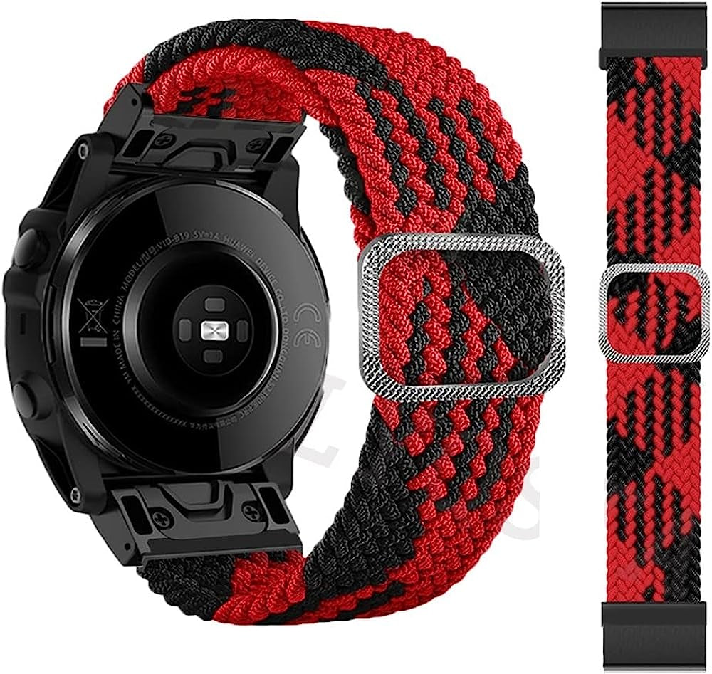 RAYESS 22Mm 26Mm Quick Fit Watchband for Garmin Fenix 6X 6X Pro 5X 3 Loop Nylon Wrist Band/Garmin Fenix 6 6 Pro 5 plus Fenix 7X Fenix 7  RAYESS P 26mm Fenix 6X 6XPro 