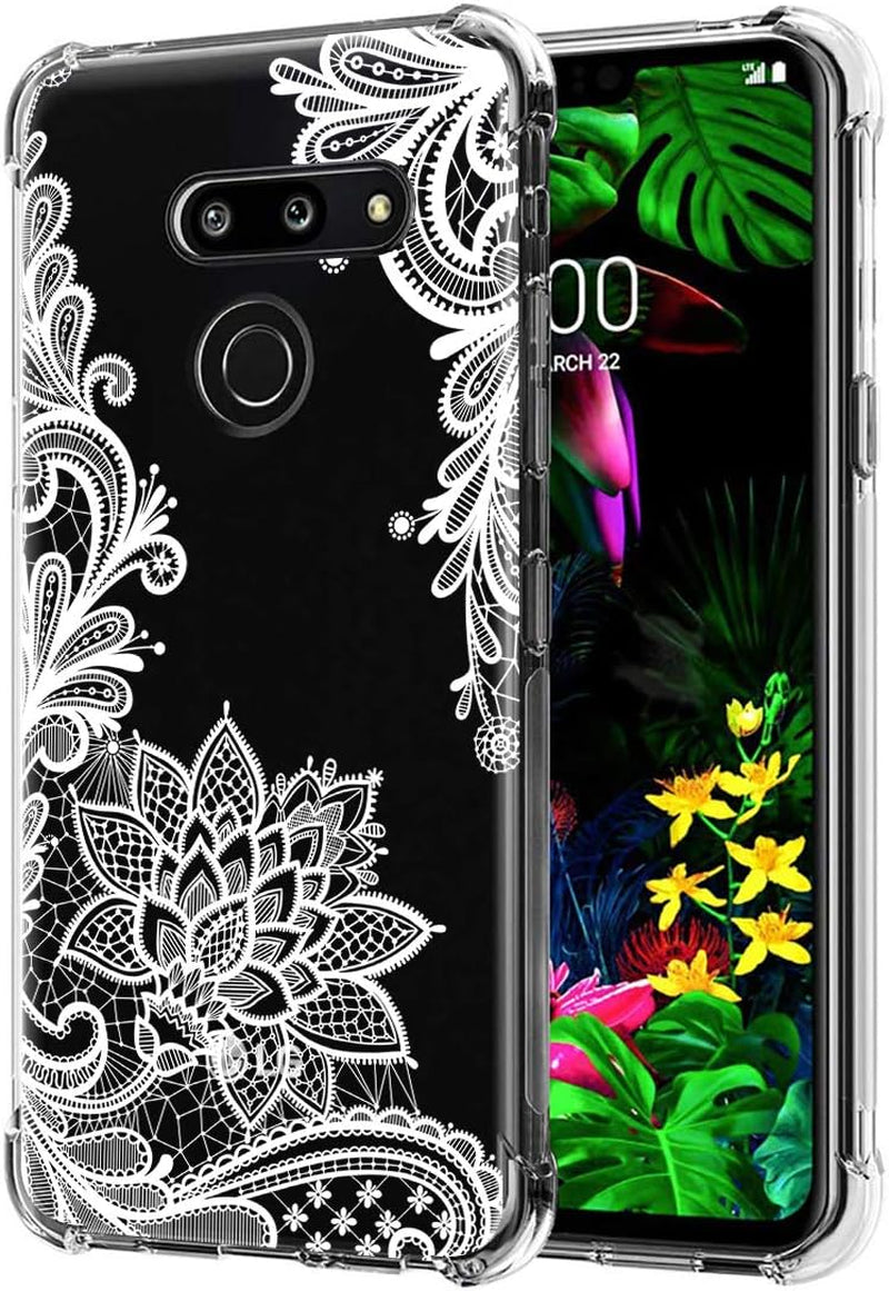 Sidande for LG G8 Thinq Case (2019), Shockproof Clear Floral Soft Flexible TPU Slim Protective Phone Case Cover for LG G8 Thinq (2019) (Mandala)  Sidande   