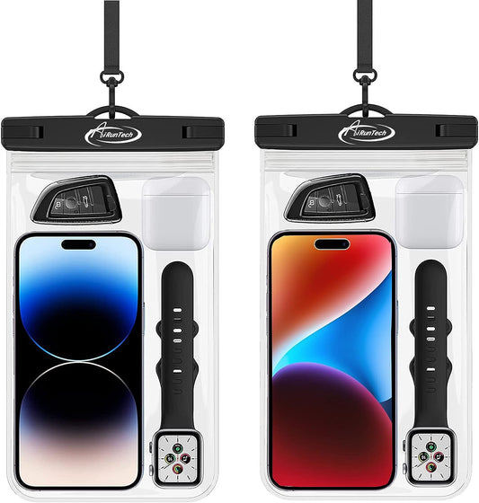 Airuntech Large Universal Waterproof Case, Waterproof Phone Pouch Compatible with Iphone 14 Pro Max/13/12/11/Xr/X/Se//8/7, Galaxy S22/S21, Note 20 Pixel/Oneplus Underwater Phone Protector Vacation  AiRunTech   