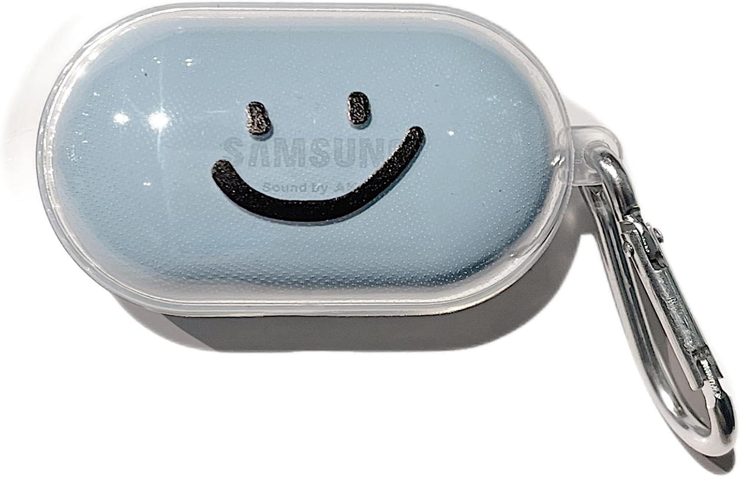 CASEVERSE Case for Samsung Galaxy Buds plus (2020) /Galaxy Buds (2019), Protective Hard Cover Skin with Keychain Carabiner Support Wireless Charging  CASEVERSE Smile 3  