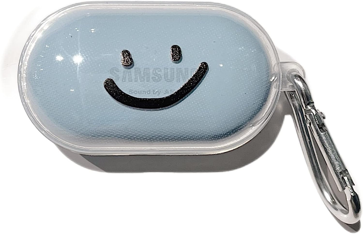 CASEVERSE Case for Samsung Galaxy Buds plus (2020) /Galaxy Buds (2019), Protective Hard Cover Skin with Keychain Carabiner Support Wireless Charging  CASEVERSE Smile 3  