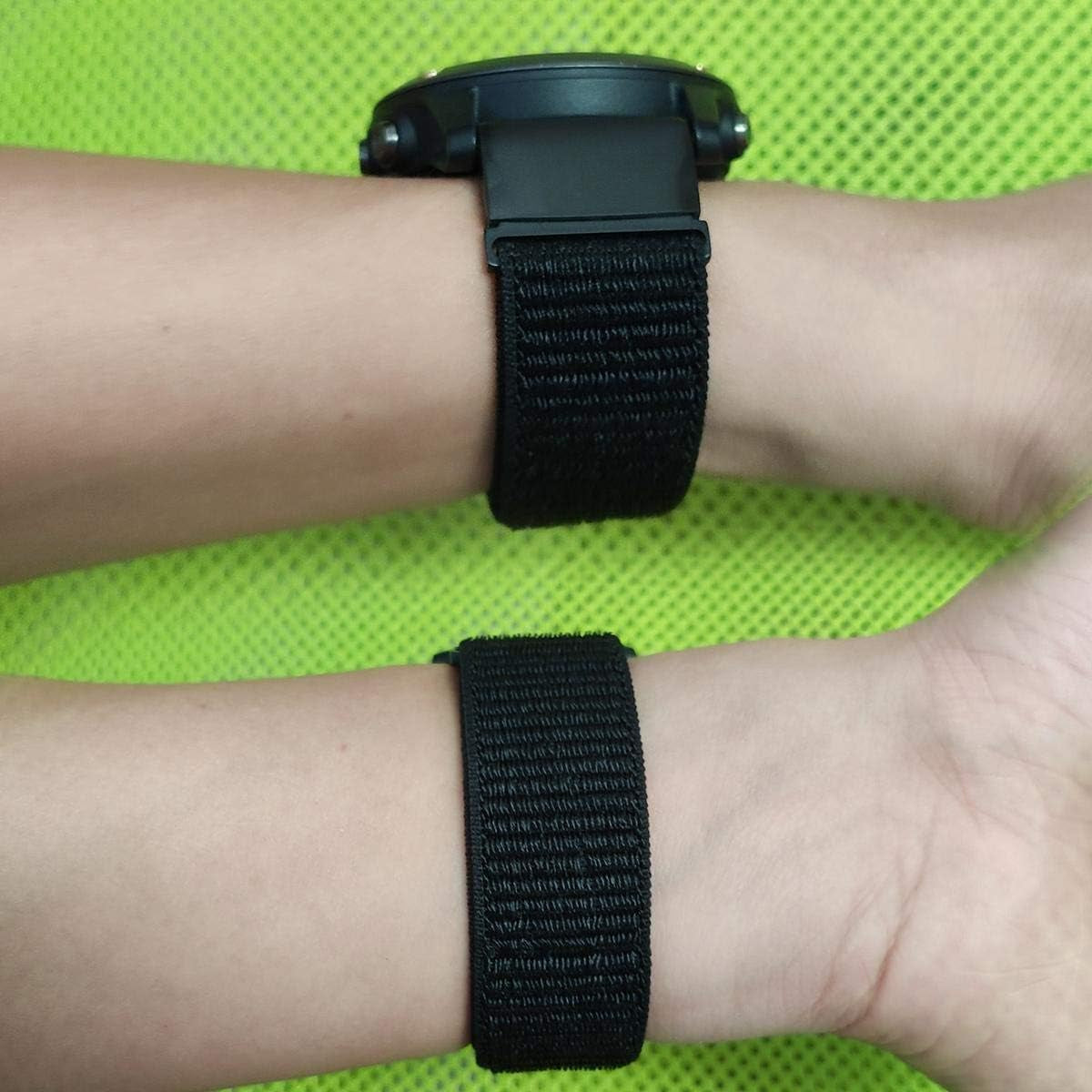 PONATTENO 22Mm Quick Release Fit Nylon Watch Band for Fenix 6/ 5 / 7, Soft Loop Sport Wristband Strap for Garmin Fenix 6 Pro/Sapphire,Fenix 5 Plus, Forerunner 945,Quatix 5 (Black)  PONATTENO   