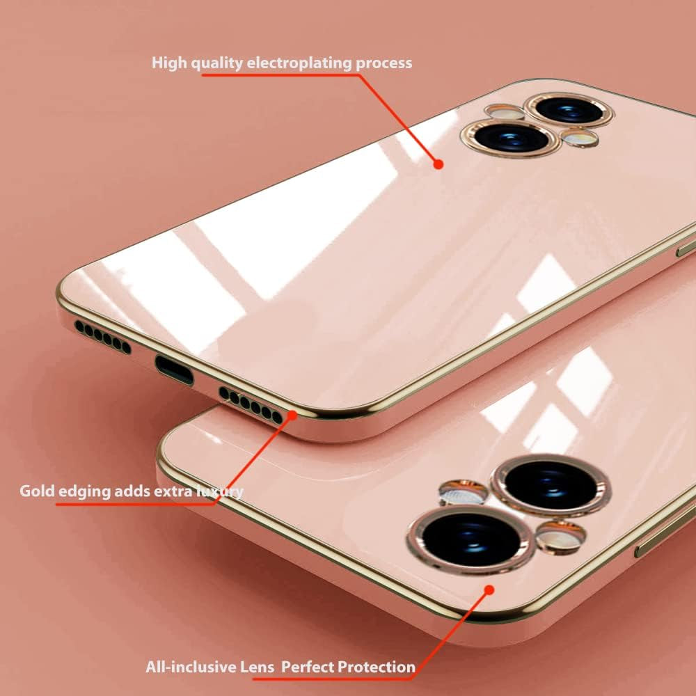 Wousunly Compatible with Oneplus Nord N20 5G Case Silicone Pink, Plating Phone Oneplus Nord N20 5G Case Shockproof Thin and Soft Cover (Pink)  Wousunly   