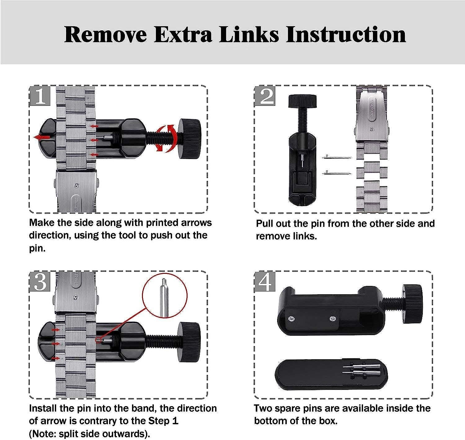 Fintie Compatible with Garmin Vivoactive 3 /Vivoactive 3 Music / Venu Sq / Venu 2 plus Watch Band, Samsung Galaxy Watch 42Mm/Galaxy Watch 3 41Mm/Galaxy Watch Active 2 40Mm/44Mm, 20Mm Solid Stainless Steel Bands  FINTIE   