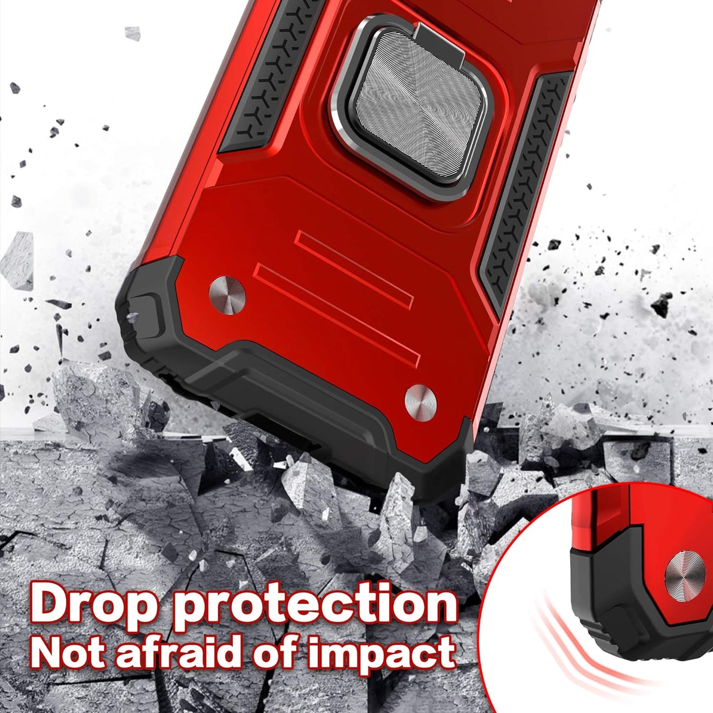 Idystar Galaxy S9 plus Case, Hybrid Drop Test Cover with Car Mount Kickstand Slim Fit Shockproof Protective Phone Case for Samsung Galaxy S9 Plus, Red  IDYStar   