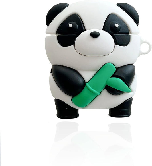 YAKVOOK for Airpod 2/1 Cover Case,Cute 3D Cartoon Panda Airpods 2Nd Generation Cover Kawaii Soft Silicone Protective Cover with Keychain Shockproof Charging Case for Airpods 1&2 for Girls Women  Yatchen   