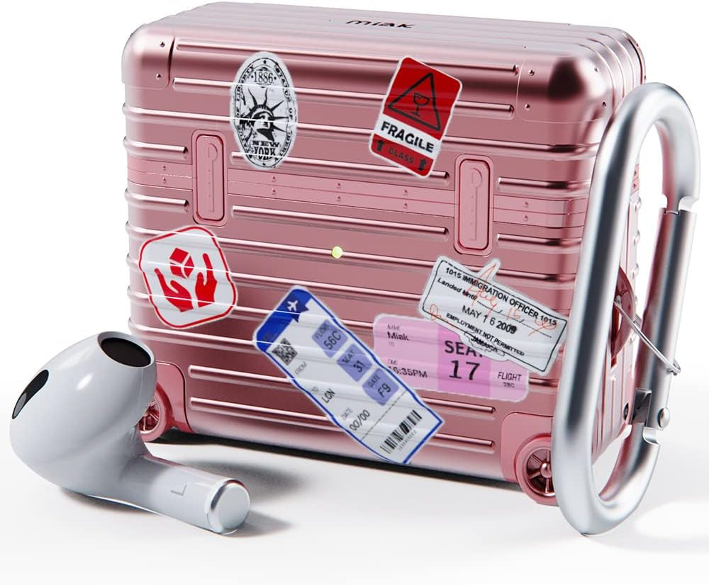 Miak Airpods 3 Case Cover, Protective Cover with Keychain ONLY for Apple Airpods 3Rd Generation, Supports Wireless Charging, Black  miak   