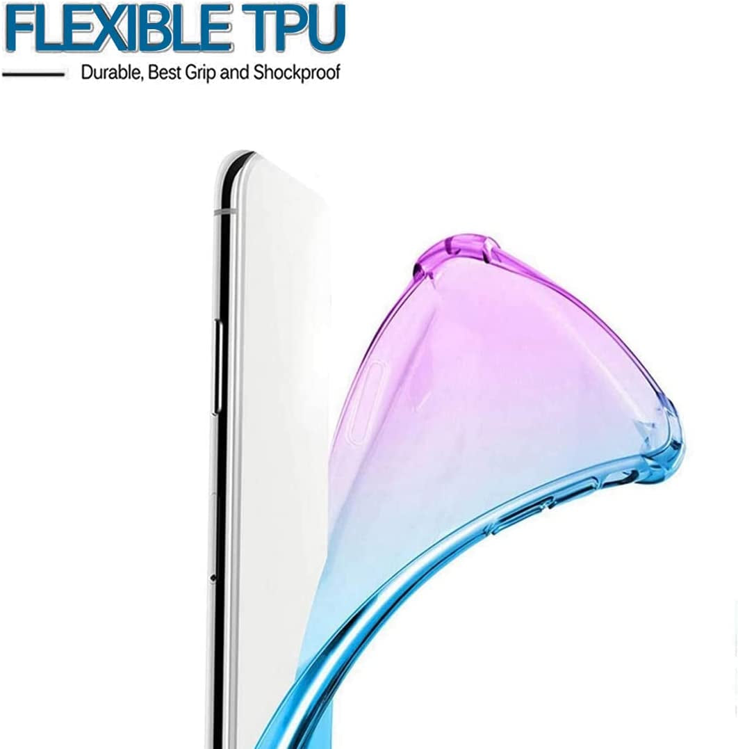 KOARWVC Case for Oneplus Nord N200 5G Case, Oneplus N200 DE2117 Case, Crystal Clear Case Gradient Slim anti Scratch TPU Shockproof Protective Phone Cases Cover for Oneplus Nord N200 5G (Purple/Blue)  KOARWVC   