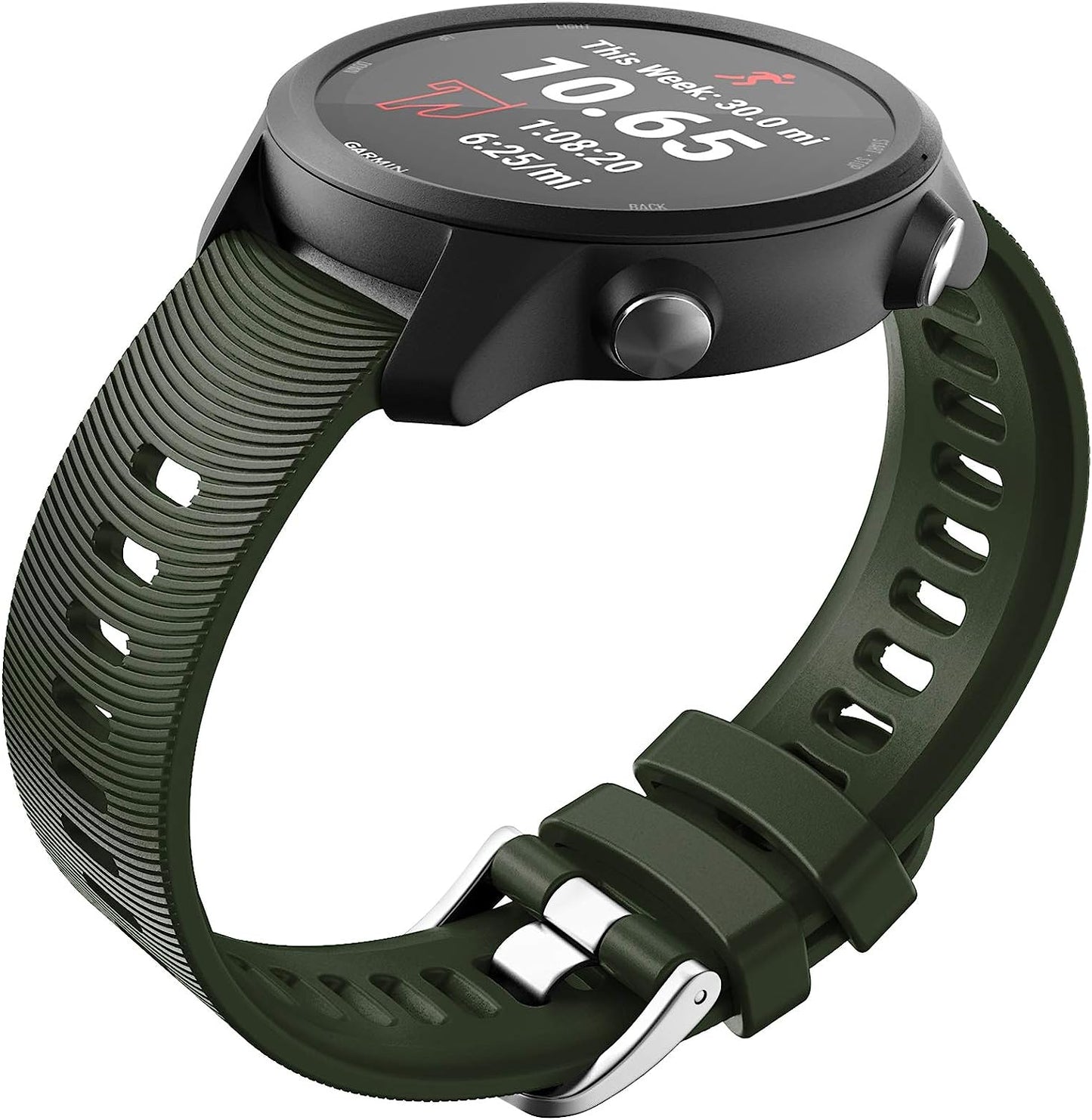 Notocity for Garmin Forerunner 245 Band Forerunner 55 Band, 20Mm Replacement Band for Galaxy Watch 5/5 Pro Galaxy Watch 4 Vivoactive 3 Forerunner 645/245 Music Band  NotoCity army green  