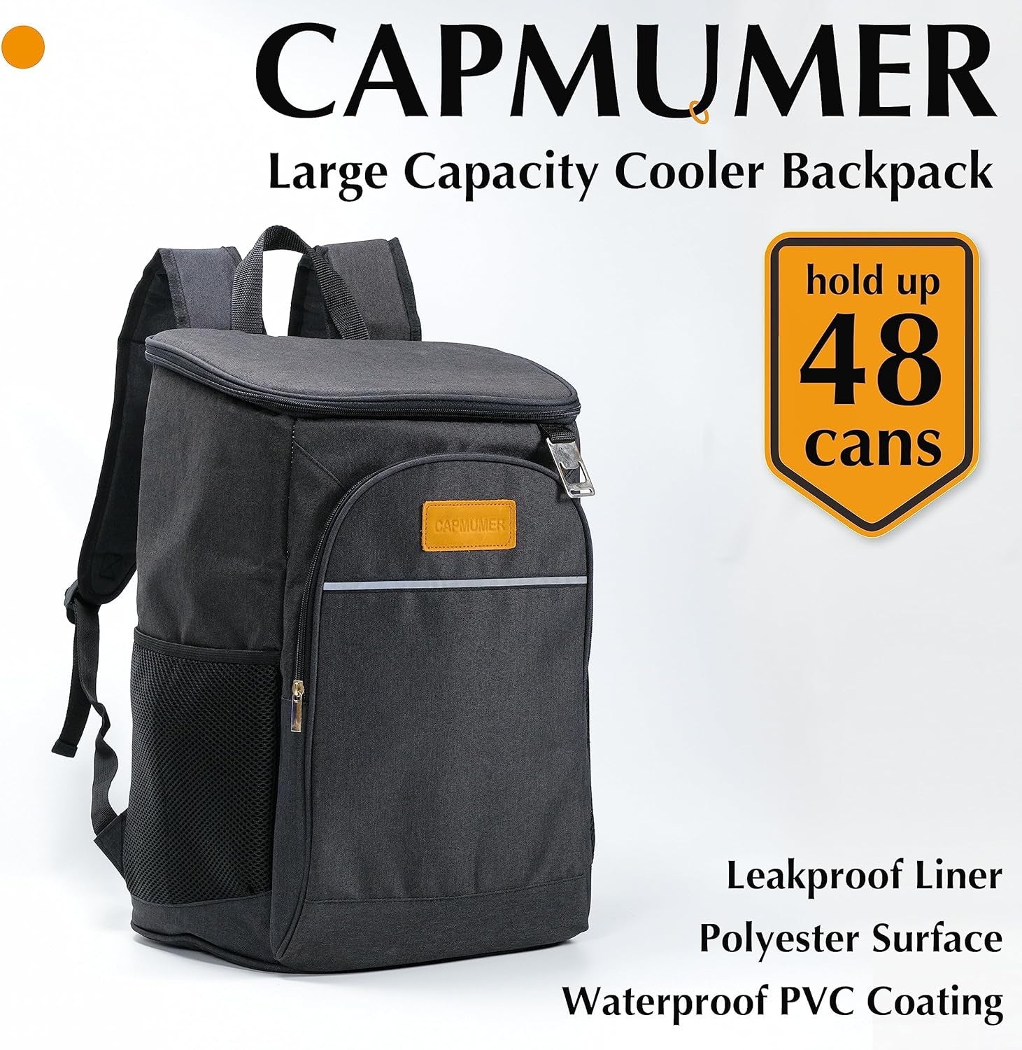 CAPMUMER Large Capacity Cooler Backpack 48 Cans Waterproof Leakproof Insulated Lightweight Backpack Cooler  CAPMUMER   