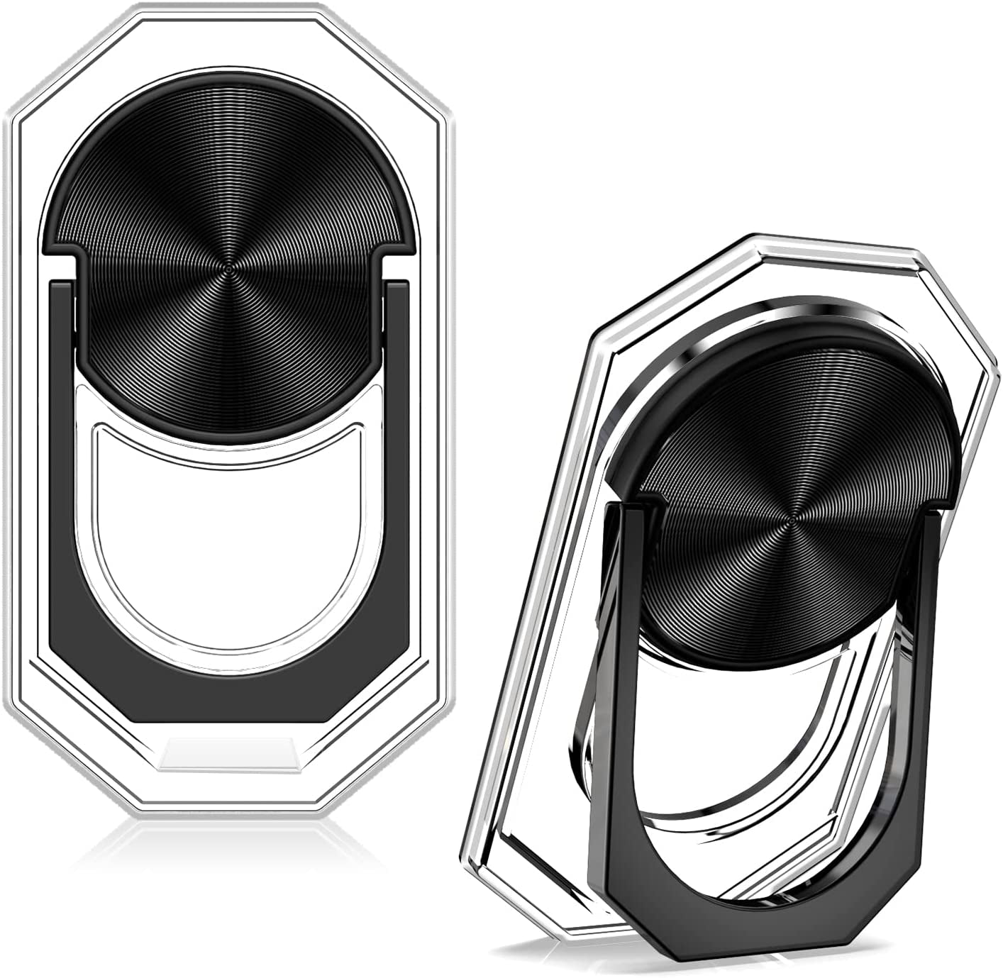 KACHEN 2 Packs Ring Holder, Cell Phone Ring Holder Stand, 360 Degree Rotation Finger Ring Kickstand with Polished Metal Phone Grip for Magnetic Car Mount  KACHEN   