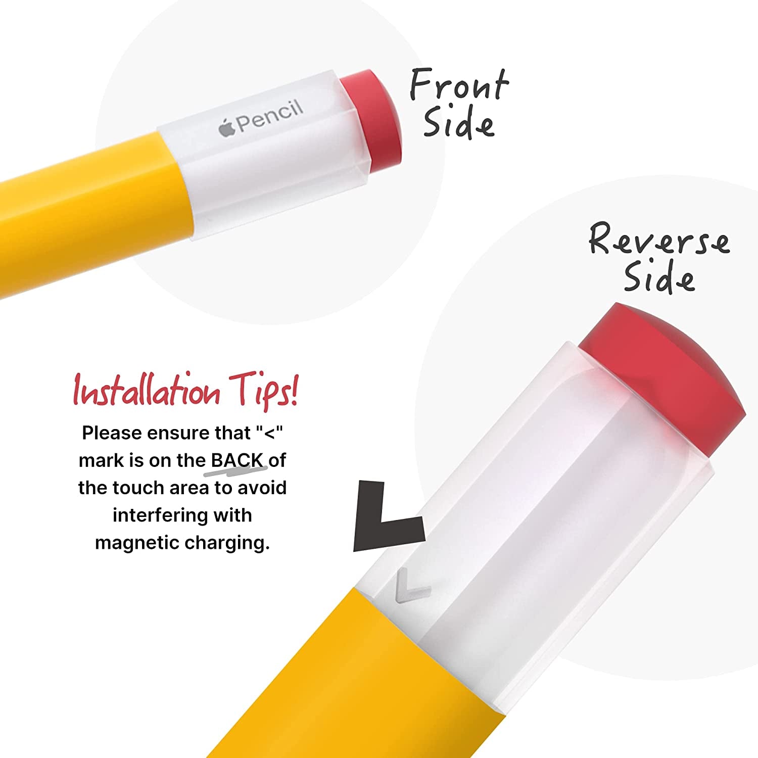 ELETIUO Silicone Case for Apple Pencil 2Nd Generaion Cover,Protective Holder Grip Sleeve with Cap Accessories Compatible for Ipad Pro 11 12.9 Inch,Yellow  Litumfen   