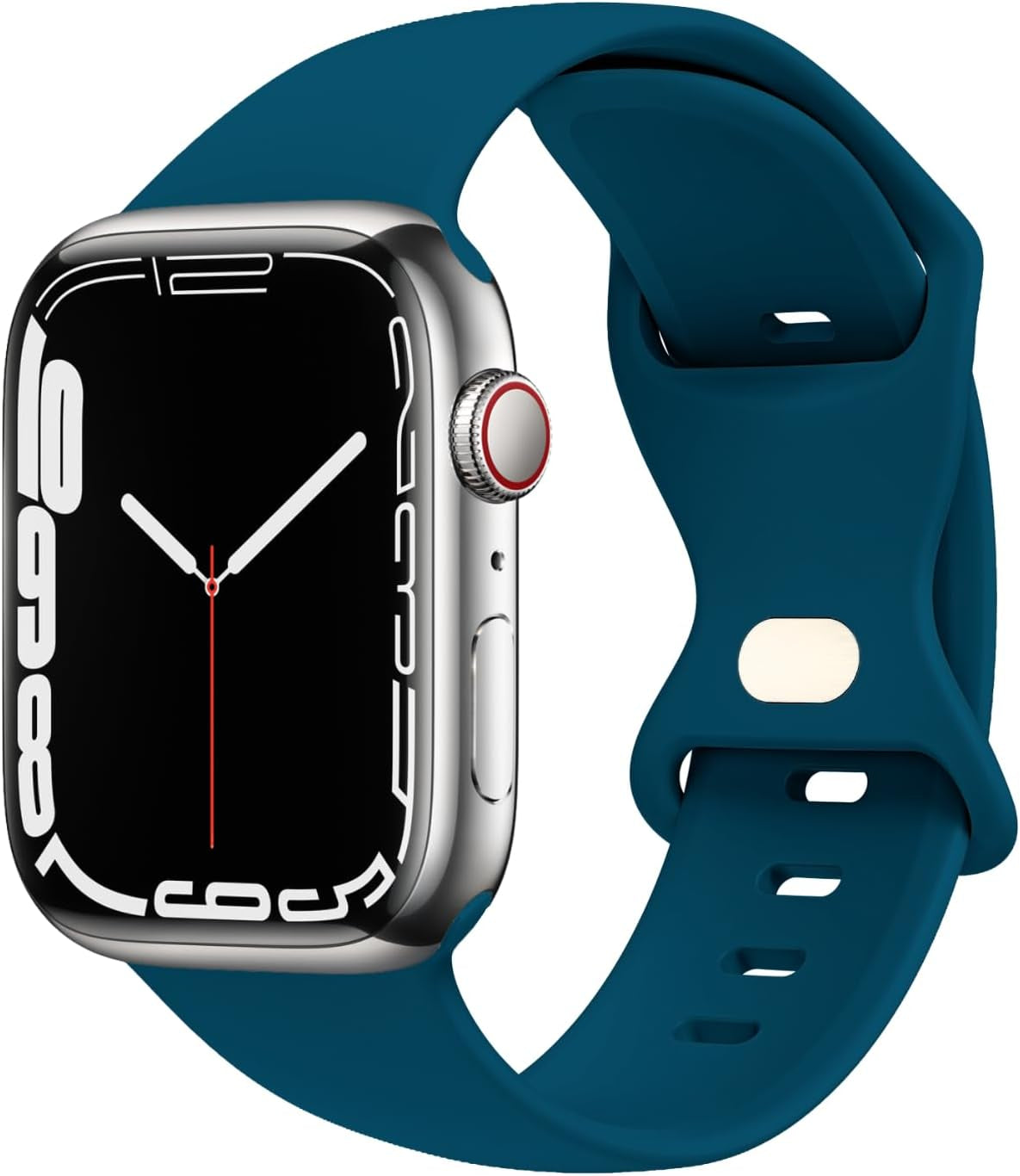 STG Sport Watch Band Compatible with Apple Watch Band 38Mm 40Mm 41Mm 42Mm 44Mm 45Mm 49Mm S/M M/L for Women/Men Waterproof Soft Silicone Replacement Strap Accessories for Iwatch Ultra SE Series 8/7/6/5/4/3/2/1 (38Mm/40Mm/41Mm S/M, Clover)  STG Pacific Green 38mm/40mm/41mm 