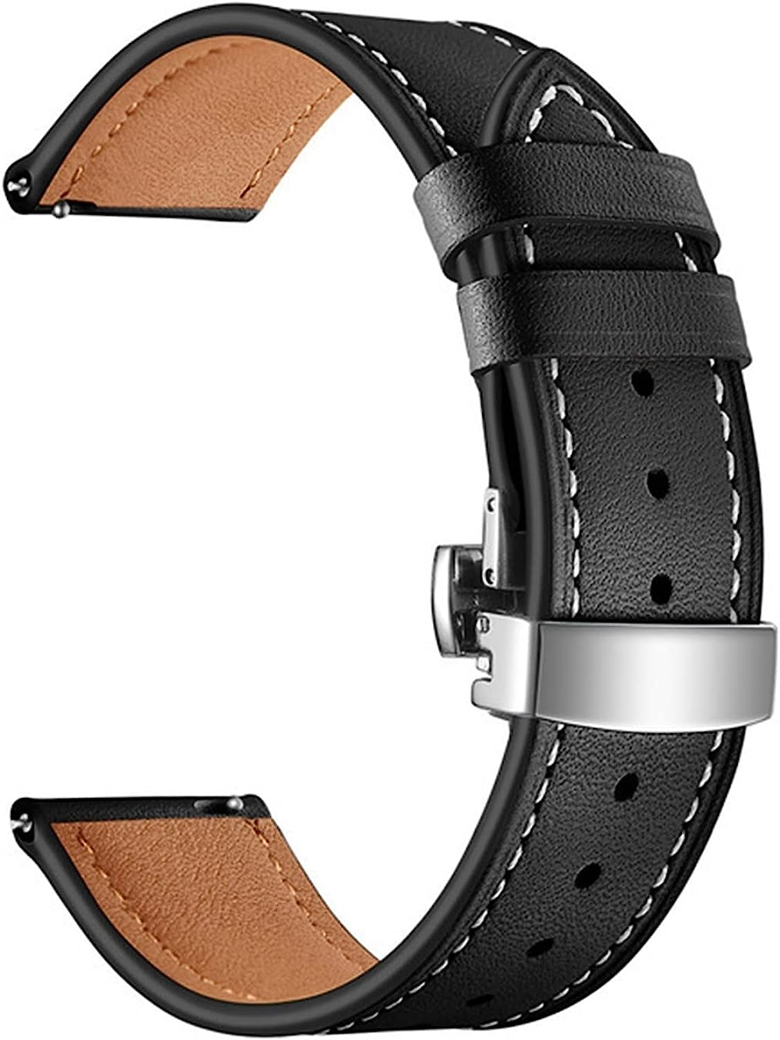Yi Pin 18Mm Leather Band Strap Quick Release Watchband Bracelet Compatible with Garmin Vivoactive 4S/Move 3S/Active S/Rey Smart Watch Accessories  hefeishijingkaiqulanruobaihuoshanghang   