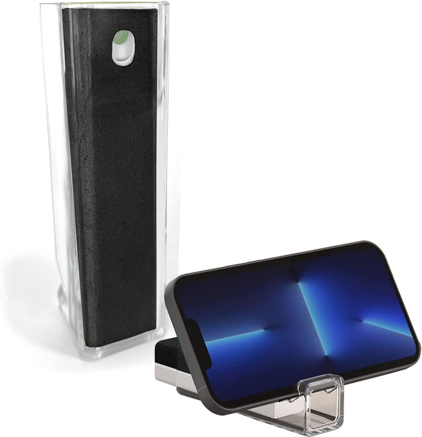 Acuvar 5 in 1 Cleaning Kit for Smartphone, Earbuds, Tablets, Laptops & Cameras Screen Cleaner Tool Kit with Cleaning Pen, Spray, Soft Brush, Sponge and Metal Tip for Charging Port, Speaker, Headphones  Acuvar Black 1 Pack 