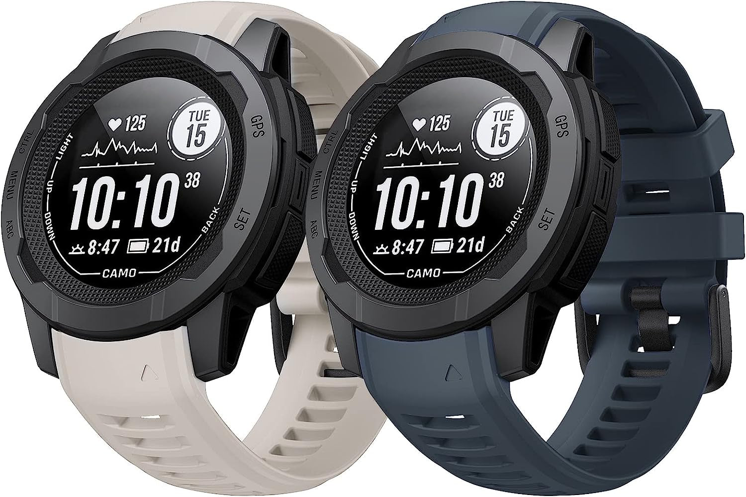 Notocity Band for Garmin Instinct Garmin Instinct 2 Wristband 22Mm Soft Silicone Replacement Watch Strap Compatible with Instinct 2 Solar/Tactical  NotoCity Slate+Tundra-white  