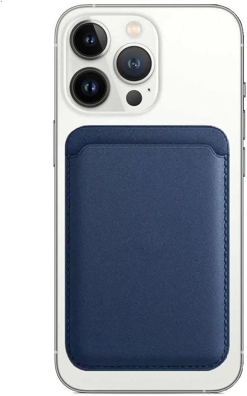 Strong Magnetic Card Holder Leather Wallet with Magsafe for Apple Iphone 14 Pro Max/14 Plus/14 Pro/14/13 Pro Max/13 Pro/13/13 Mini/12 Max/12/12 Pro/12 Mini, (Black)  Tahamus Navy  