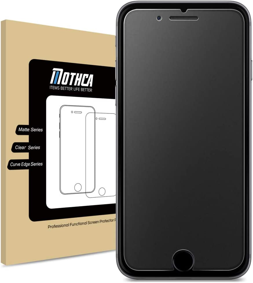 Mothca Matte Glass Screen Protector for Iphone 8 7 6S 6 Anti-Glare & Anti-Fingerprint 9H HD Clear Tempered Glass Film Smooth as Silk (Not for SE 2020)  Mothca   
