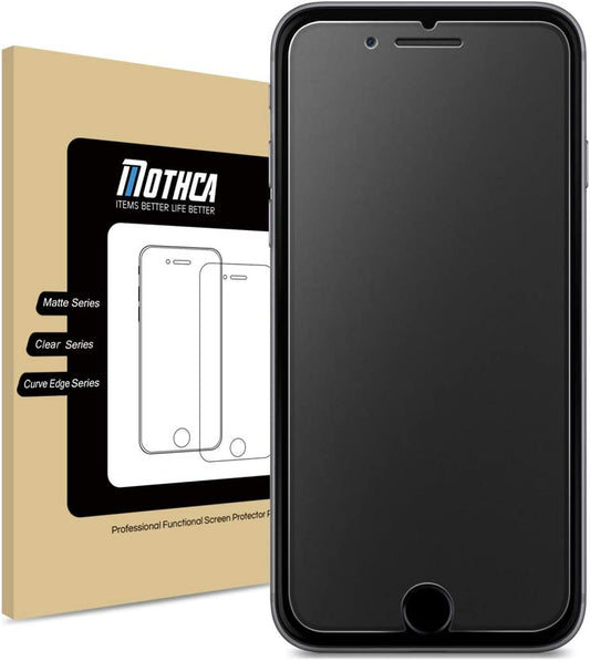 Mothca Matte Glass Screen Protector for Iphone 8 7 6S 6 Anti-Glare & Anti-Fingerprint 9H HD Clear Tempered Glass Film Smooth as Silk (Not for SE 2020)  Mothca   