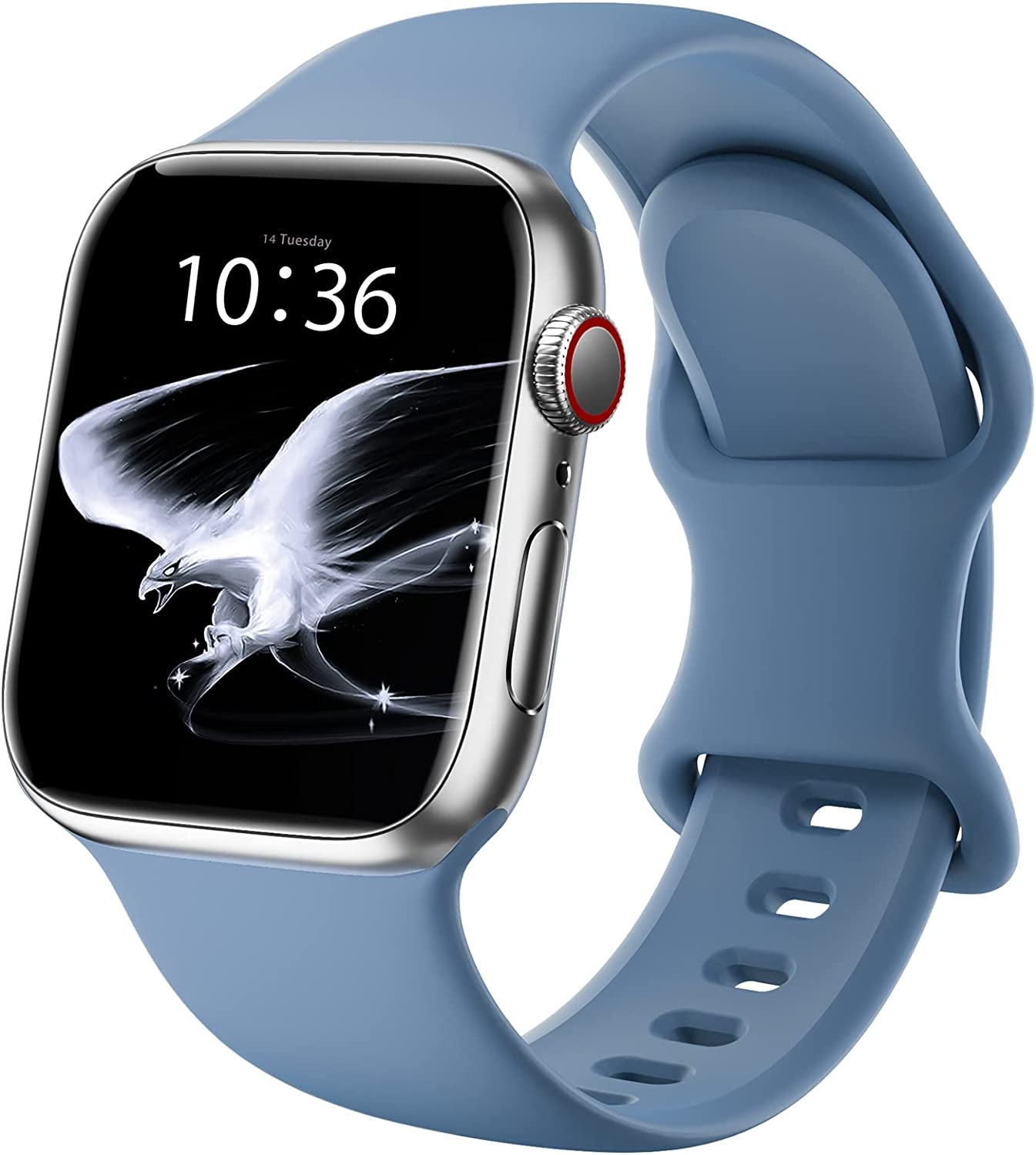 ZALAVER Bands Compatible with Apple Watch Band 38Mm 40Mm 41Mm 42Mm 44Mm 45Mm 49Mm, Soft Silicone Sport Replacement Band for Iwatch SE Ultra Series 8 7 6 5 4 3 2 1 Women Men  ZALAVER   