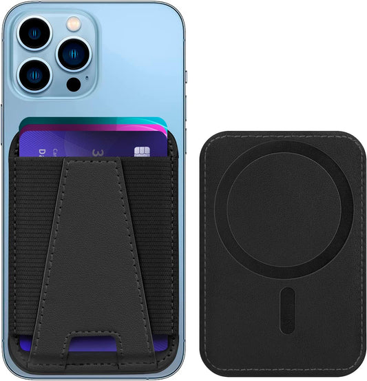 Miroddi Mi-Arch Series Magsafe Wallet, Magnetic Wallet Card Holder for Apple Magsafe, Magsafe Leather Wallet for Back of Iphone 14/13/12 Series [Enhanced Magnetic Strength, Max 7 Cards Storage] Black  Miroddi   