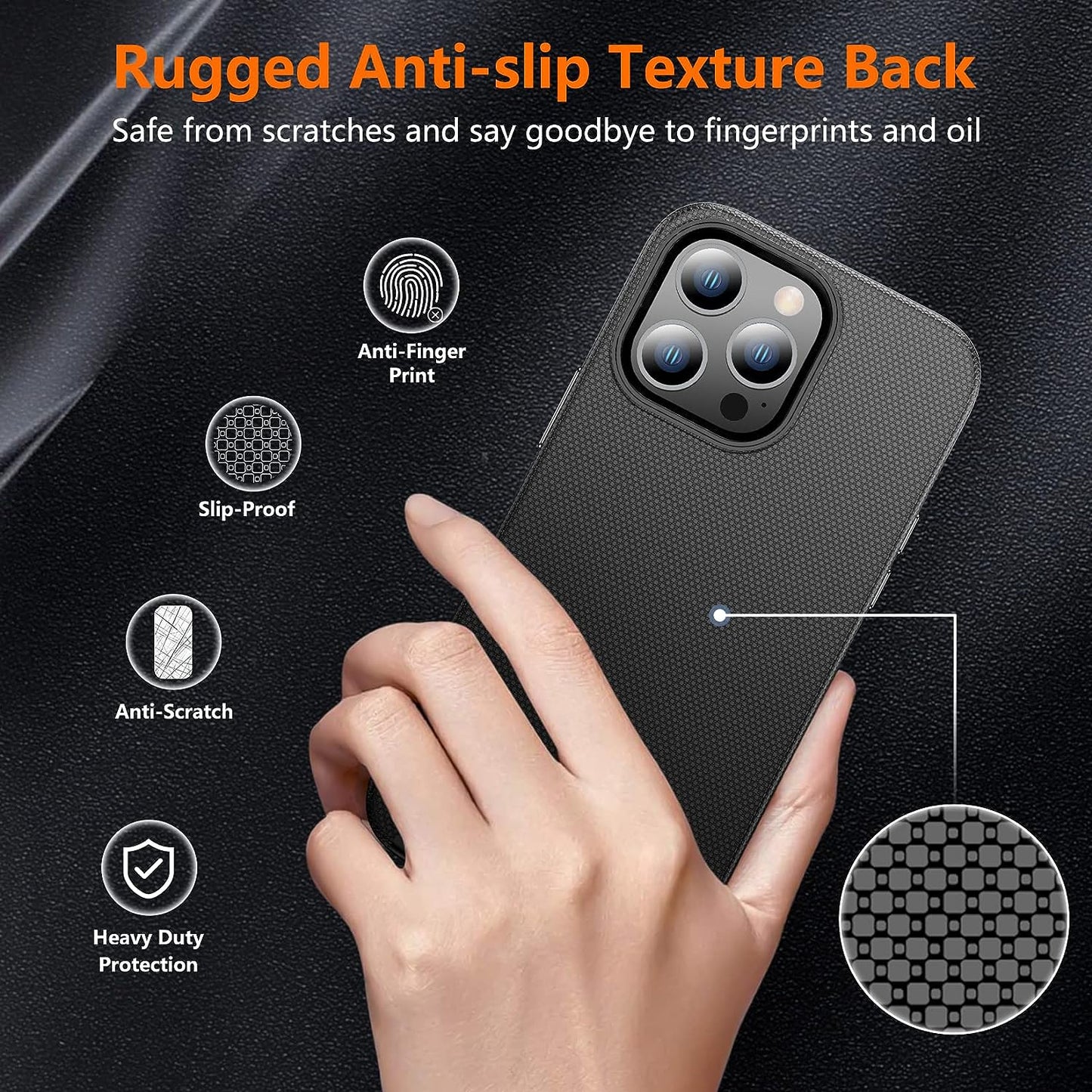 ALOFOX for Iphone 14 Pro Max Case [Military Grade Drop-Proof] [Tempered Glass Screen Protector + Camera Lens Protector] Dual Layer Heavy Duty Shockproof Case-Matte Black  ALOFOX   