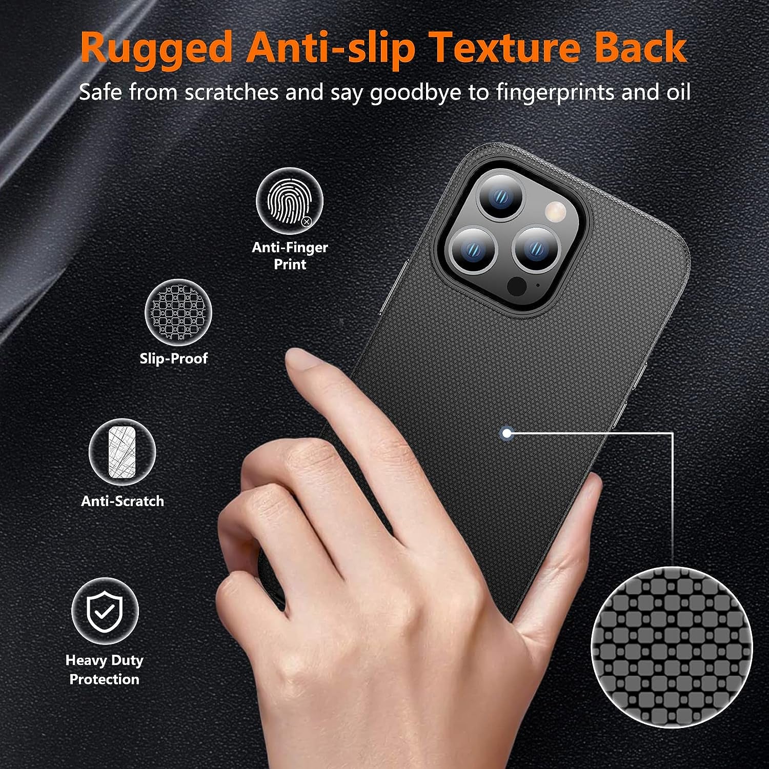 ALOFOX for Iphone 14 Pro Max Case [Military Grade Drop-Proof] [Tempered Glass Screen Protector + Camera Lens Protector] Dual Layer Heavy Duty Shockproof Case-Matte Black  ALOFOX   