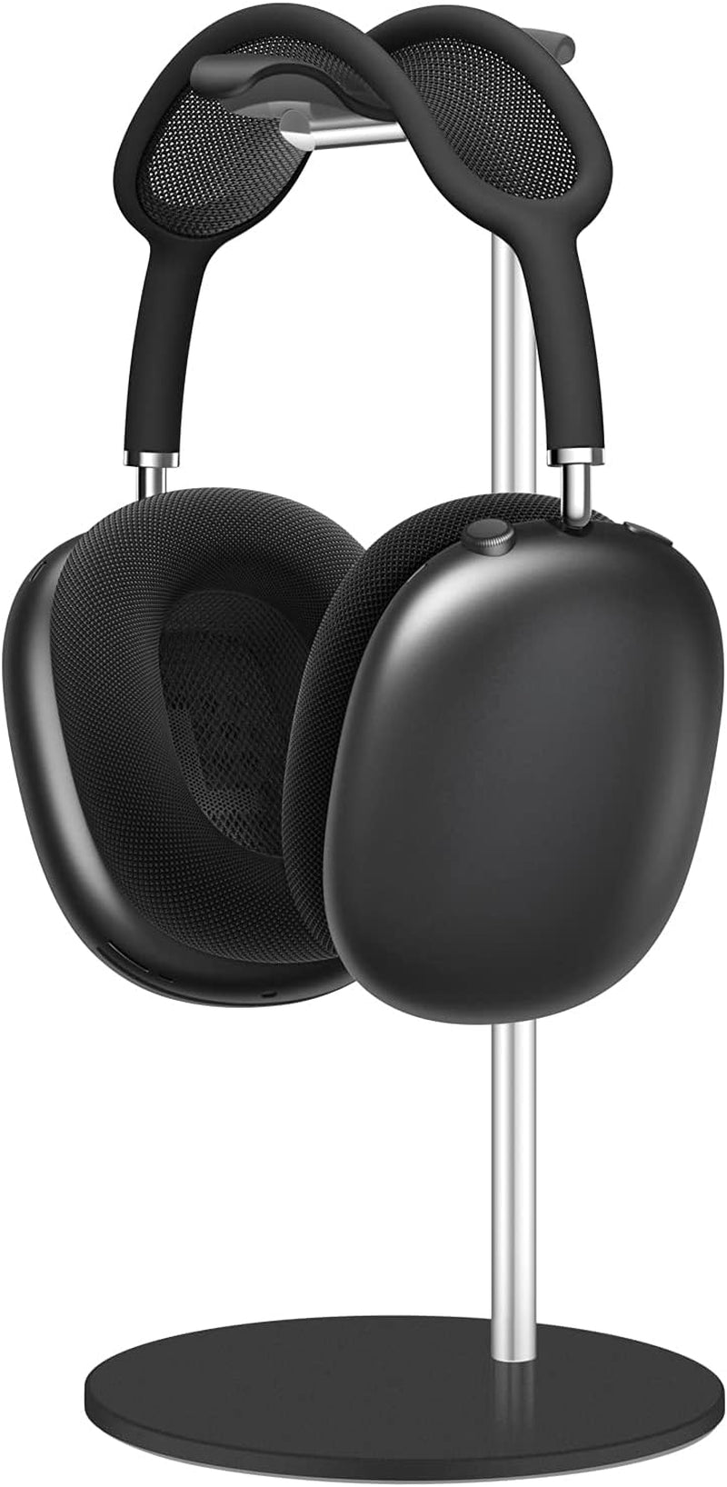 SHUOSUO Headphone Stand Aluminum, Headset Holder with Solid Base for Desk, Compatible with Airpods Max, Beats, Bose, B&O, Sony, Sennheiser, Etc (Silver)  SHUOSUO Black  