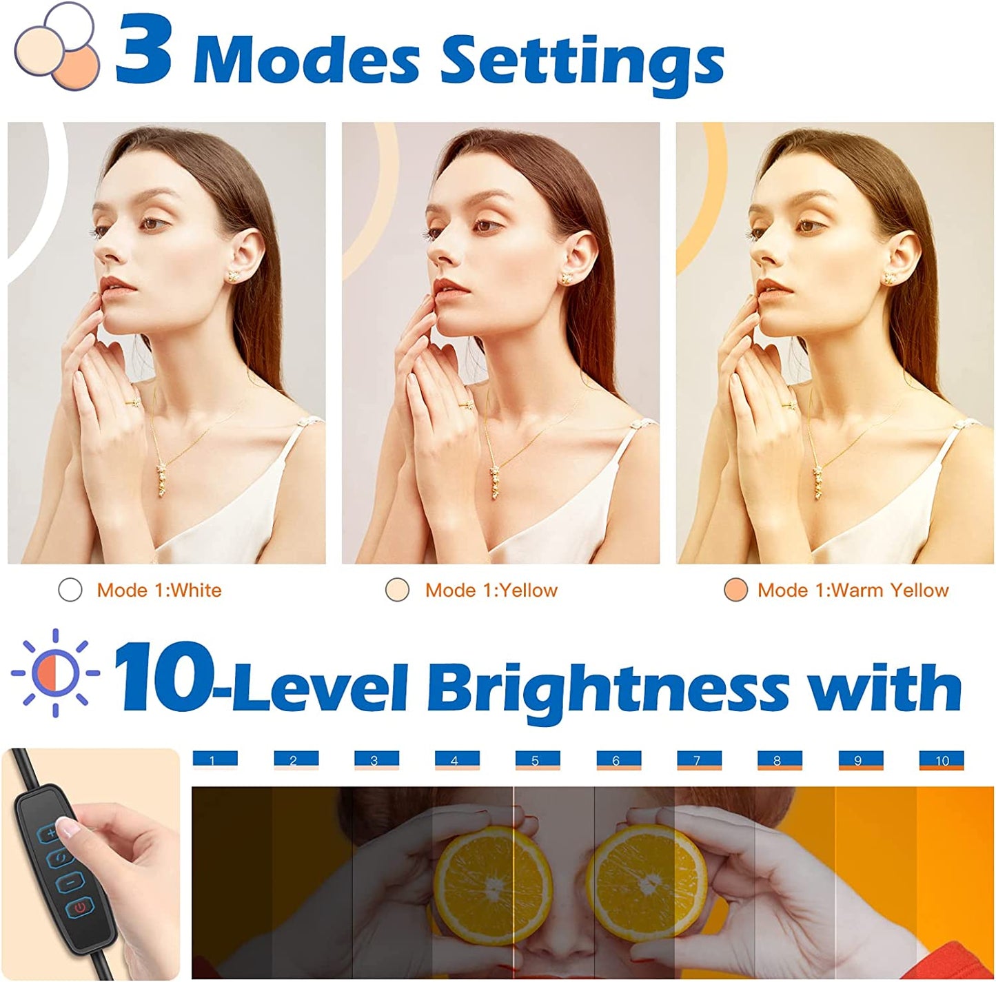 Aureday 12'' Selfie Ring Light with 62'' Tripod Stand and Phone Holder, LED Lighting with Phone Stand for Video Recording, Compatible with Cell Phones and Cameras  Aureday   