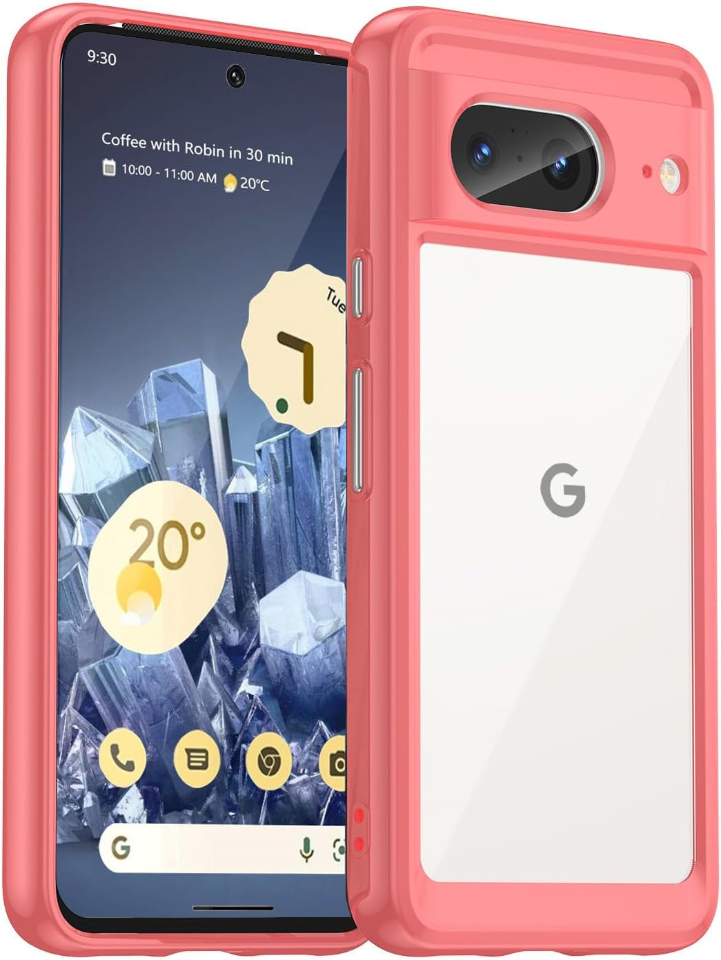 Guarishel for Google Pixel 8 Phone Case: [Built-In 4 Airbags][Not-Yellowing] Military-Grade Shockproof Protective Phone Case for Google Pixel 8, Blue  Guarishel Red Google Pixel 8 