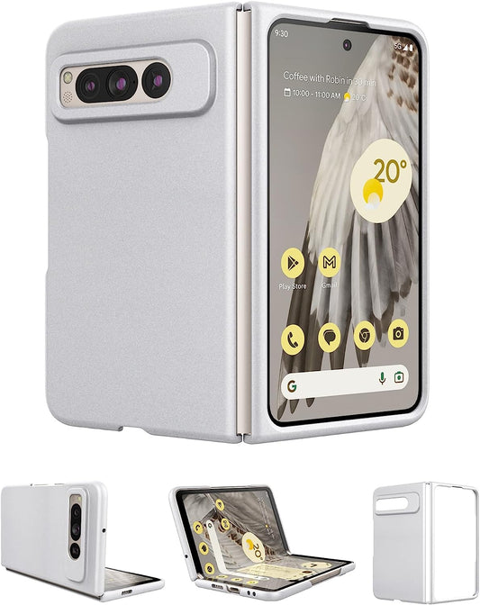 Eastcoo Slim Fit Case for Google Pixel Fold 2023, [Hard PC Back] [Frosted Feel] [Wireless Charging Support] Lightweight Shockproof Case Cover for Google Pixel Fold 5G, Silver  Eastcoo   