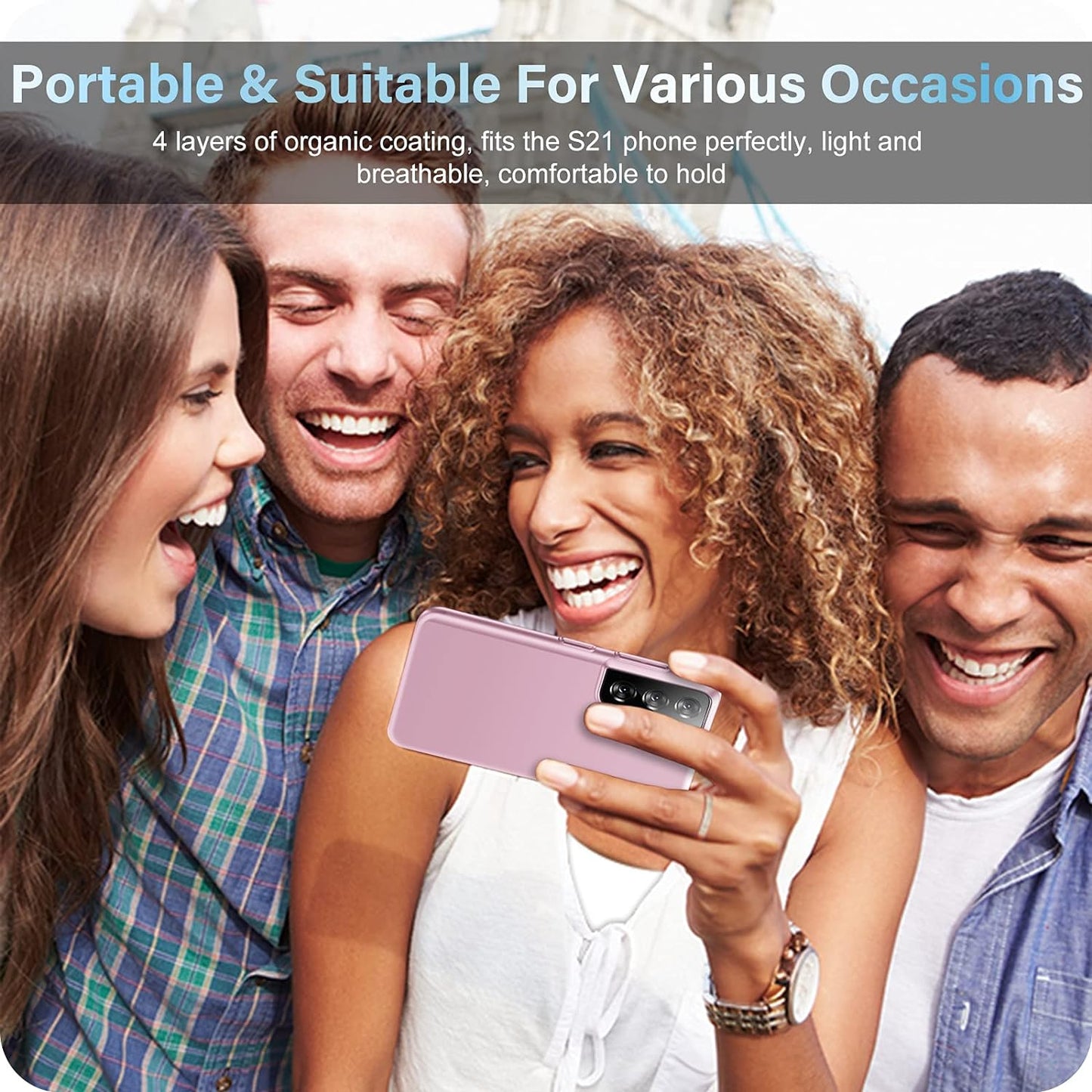 Ultra Thin Case for Samsung Galaxy S21 5G, New Premium Material Slim Phone Case [Silky Touch & Anti-Fingerprint] Matte Texture Hard Plastic Back Cover with Camera Protection for Samsung S21 5G (Pink)  Gxmeuie   