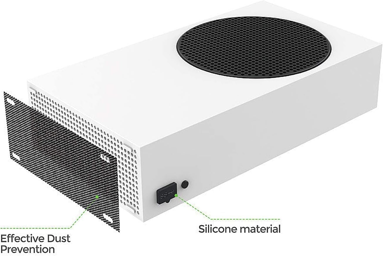 Dust Plugs Compatible with Xbox Series S,Silicone Case for Xbox Series S/X  ECHZOVE   