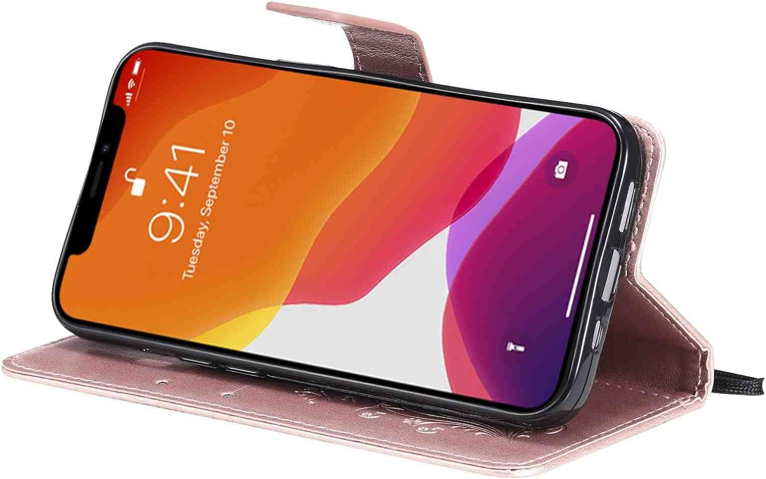 Fansipro Phone Cover Wallet Folio Case for LG V30, Premium PU Leather Slim Fit Cover for LG V30, 2 Card Slots, Exact Fit, Golden  Fansipro   