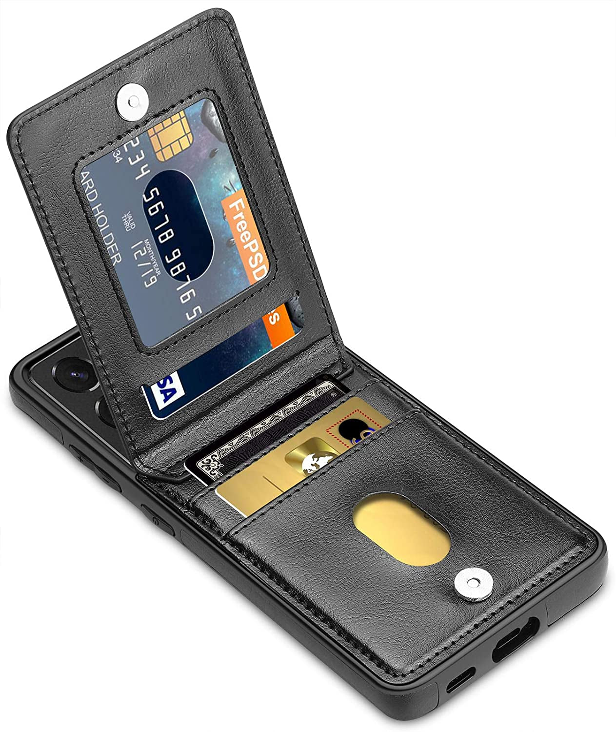 Lakibeibi Samsung Galaxy S21 Ultra Case, S21 Ultra Phone Case, Dual Layer Lightweight Premium Leather Wallet Case with Card Holders Flip Protective Case for Samsung Galaxy S21 Ultra (2021), Purple  LakiBeibi Black Galaxy S21 Ultra 6.8" 