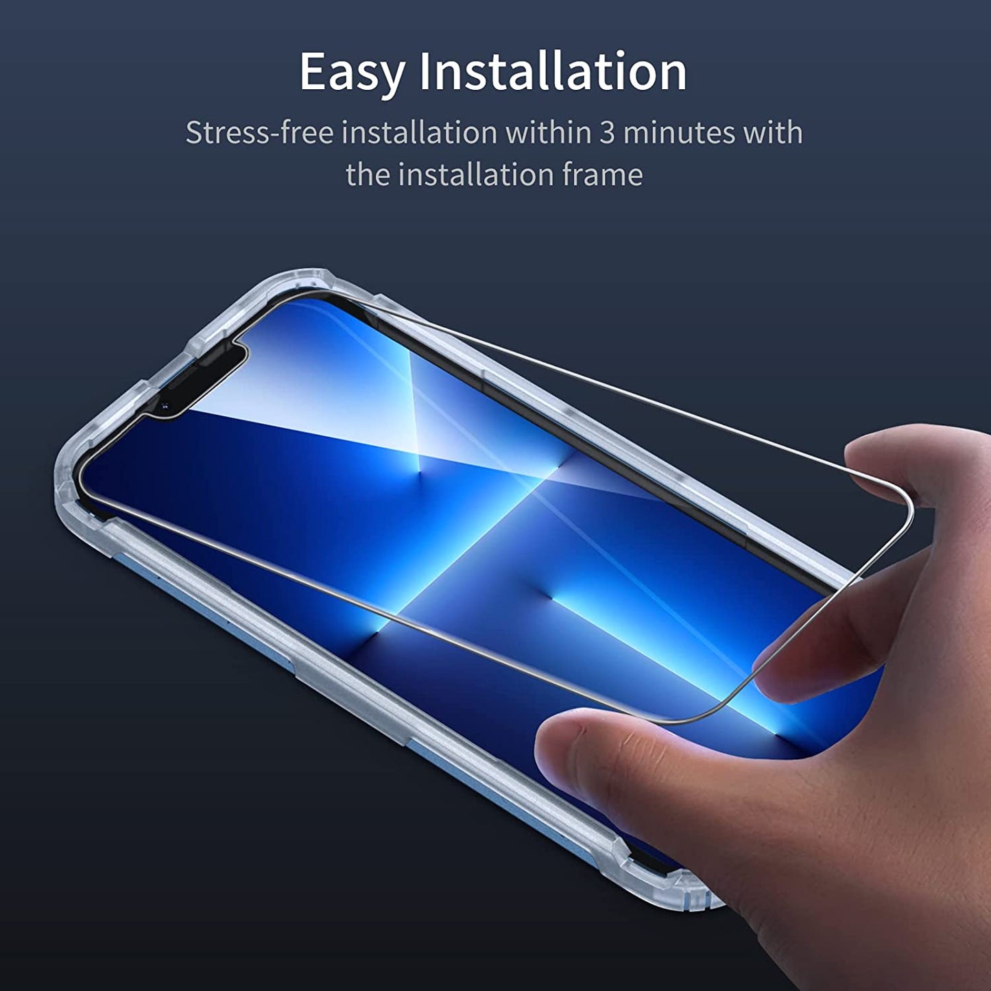 Unbreakcable Screen Protector for Iphone 14/13/13 Pro [2-Pack] Double Shatterproof Tempered Glass [Easy Installation Frame] [9H Hardness] [99.99% HD Clear] [Bubble Free] for Apple 14/13/13 Pro 6.1''  UNBREAKcable   