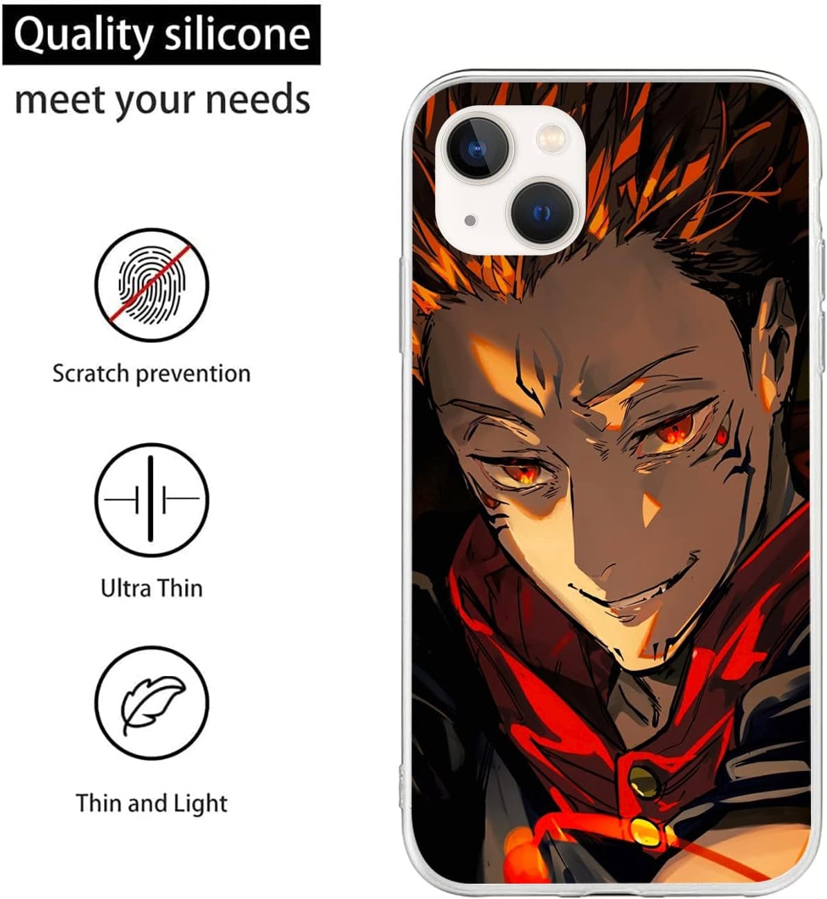 Compatible with LG G8 | LG G8 Thinq Case Jujutsu Gojo with Kaisen Satoru 122 Japanese Anime Design Soft Ultra-Thin Cover Case Clear  CUENDX   