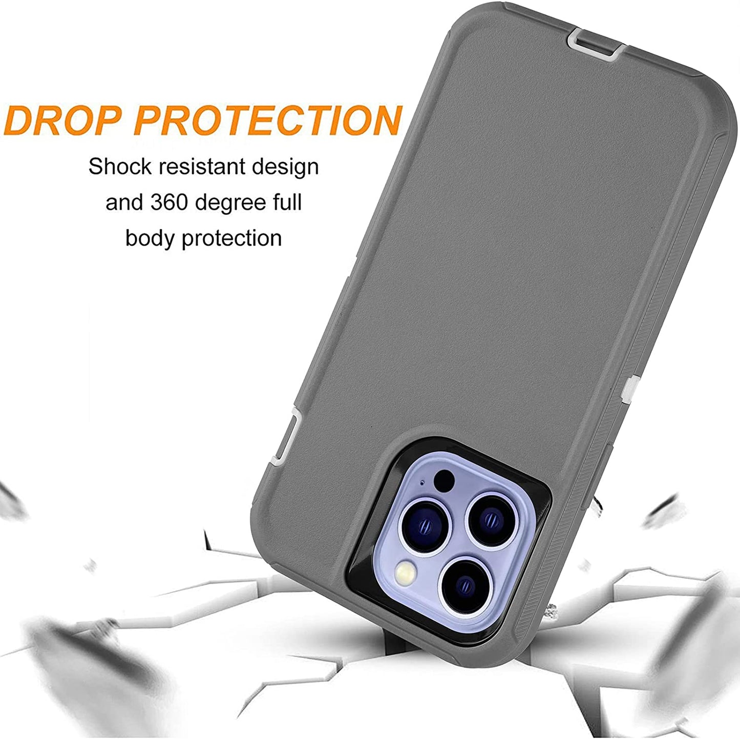 Compatible with Iphone 14 Pro Max Case Heavy Duty Protective Phone Case,Military Grade Full Body Protection Shockproof/Drop Proof Durable Phone Cover for Apple Iphone 14 Pro Max 6.7"  droperprote   