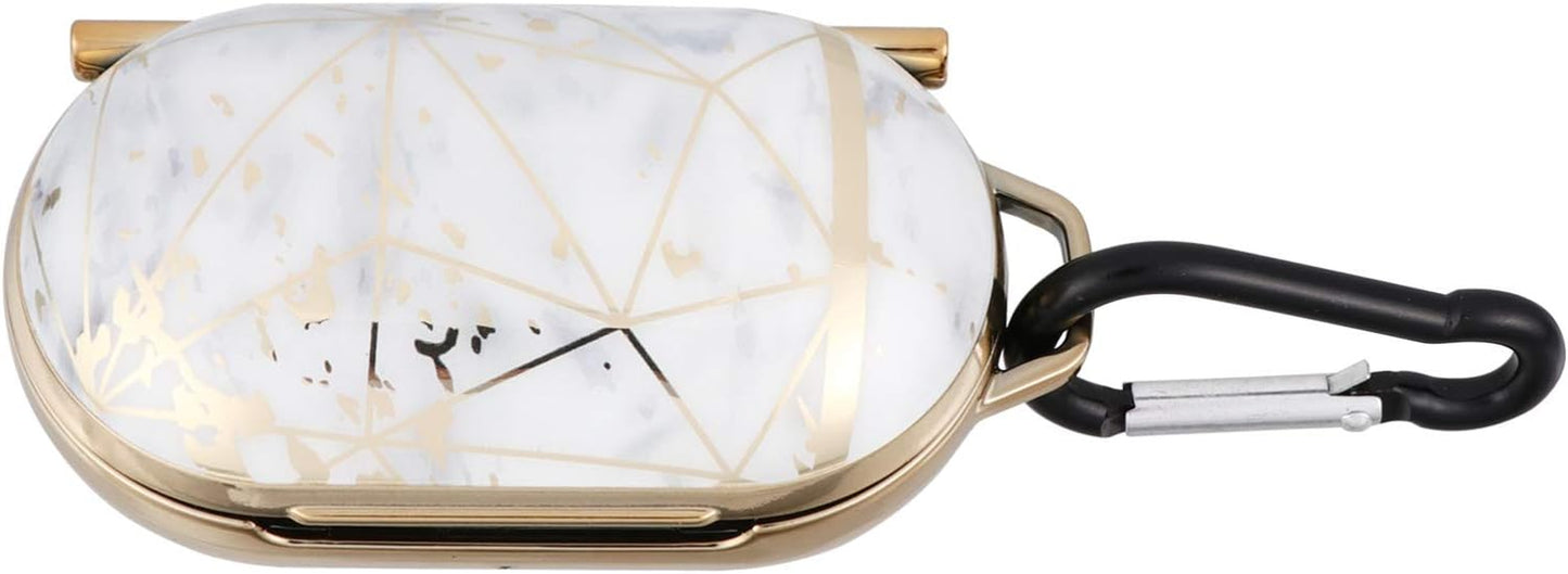 Ibasenice Compatible for Samsung Galaxy Buds Case Cover- Marbling Protective Skin with Carabiner Keychain Compatible for Samsung Galaxy Buds  ibasenice Assorted Color 2  