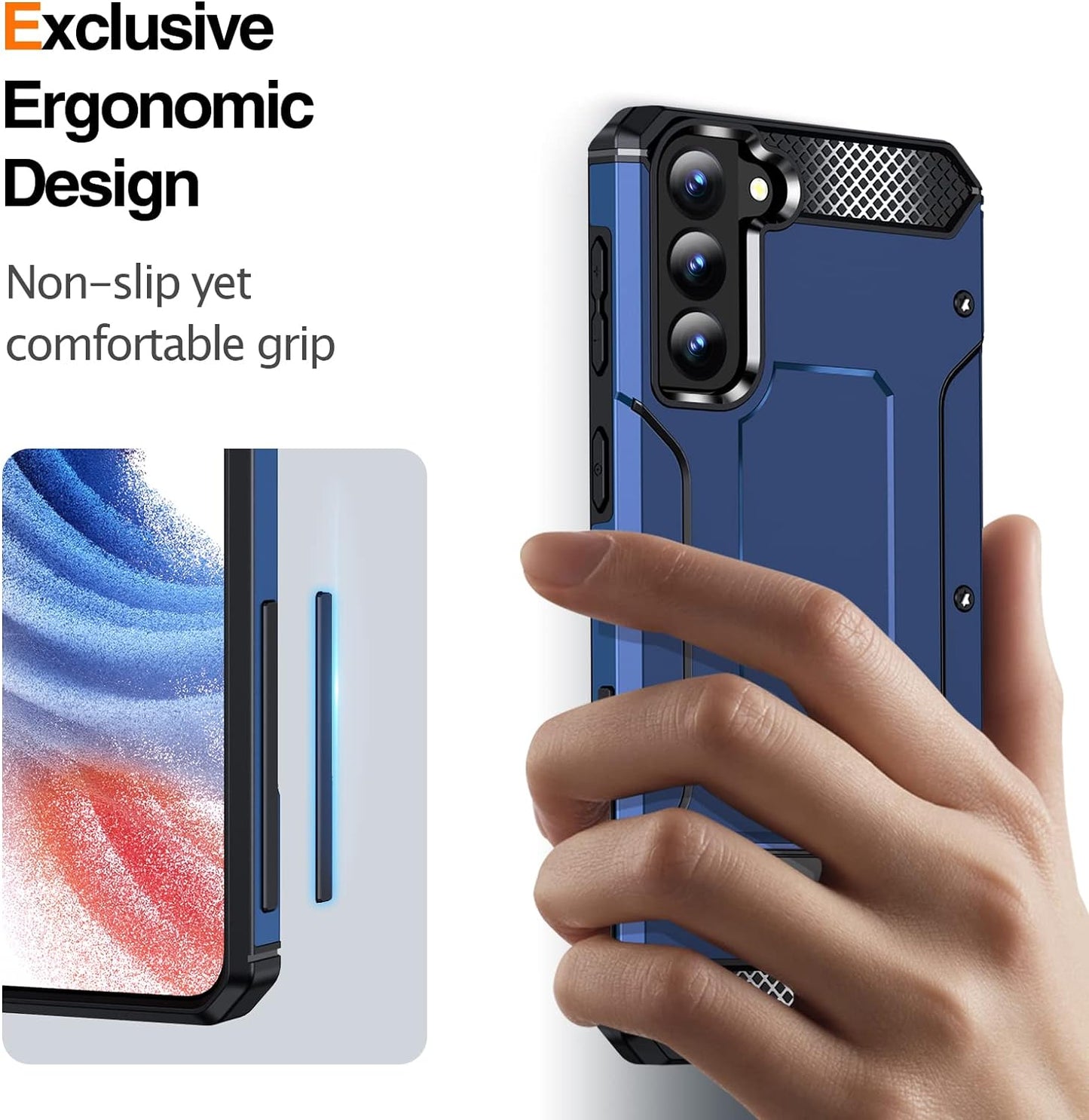 KOBBRAN Galaxy S21 plus Case for Samsung Galaxy S21 plus Case Military Grade Drop Shockproof with Metal Kickstand Stand Armor Protective Case for Galaxy S21 plus S21+ Phone Case (Blue)  KOBBRAN   