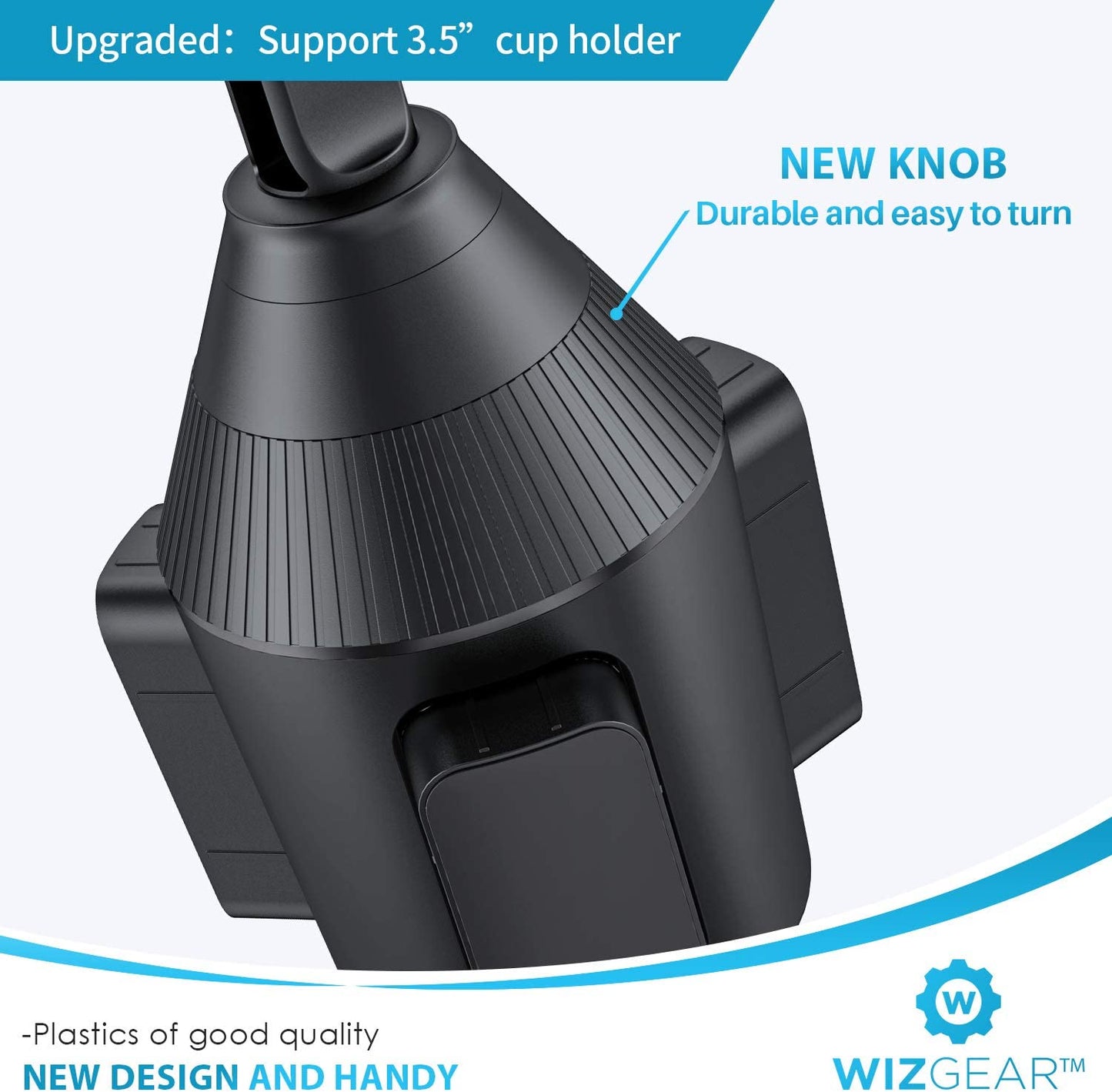 Wixgear Cup Phone Holder for Car, Car Cup Holder Phone Mount Adjustable Automobile Cup Holder Smart Phone Cradle Car Mount  WizGear   