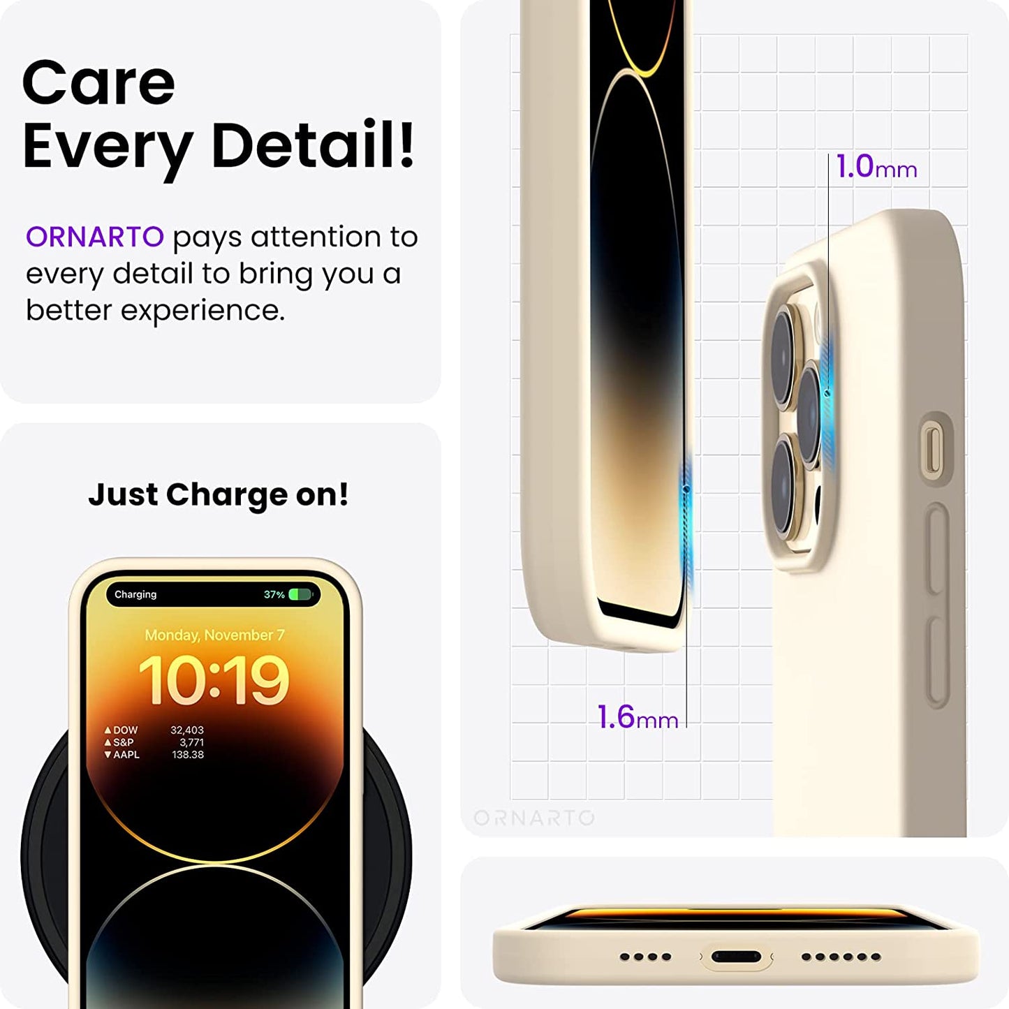 ORNARTO Compatible with Iphone 14 Pro Max Case 6.7, Slim Liquid Silicone 3 Layers Full Covered Soft Gel Rubber Phone Case Protective Cover with Microfiber Lining 6.7 Inch-Baby Yellow  ORNARTO   