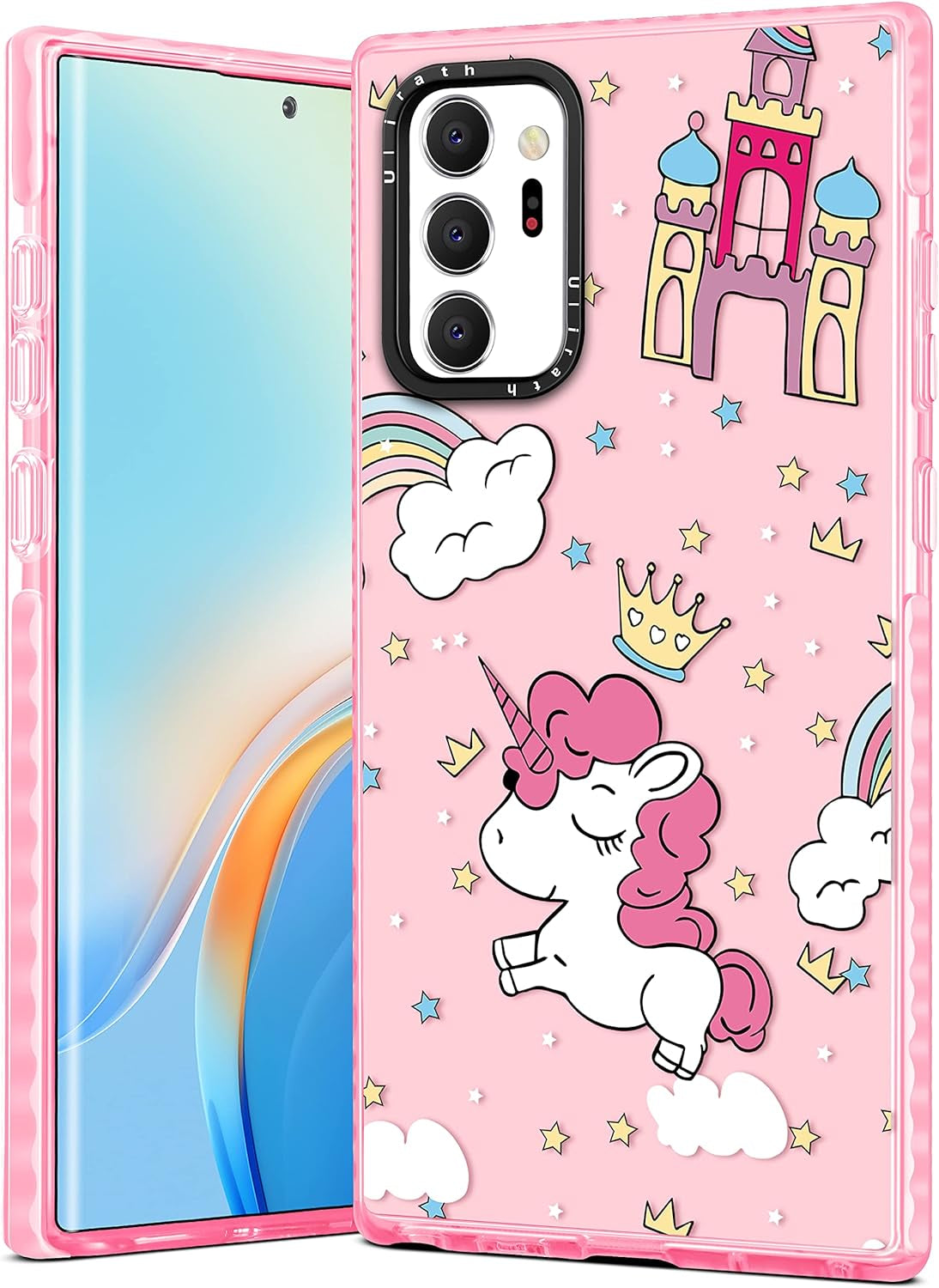 Ulirath for Samsung Galaxy Note 20 Ultra 6.9" Case Cartoon Dont Touch My Phone Designer Pattern Cover Cool Funny for Girly Girls Kids Boys Bumper Soft Protective Phone Cases for Galaxy Note 20 Ultra  Ulirath For Samsung Galaxy Note 20 Ultra-Pink Unicorn  