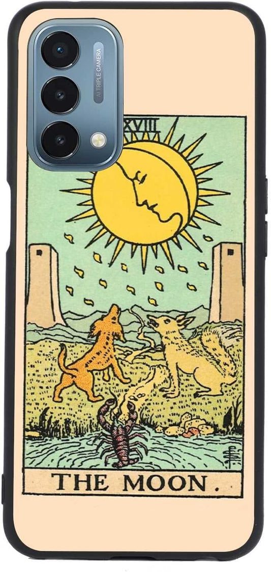 Valuect Lisment Compatible with Oneplus Nord N200 5G Case, Tarot the Moon Aesthetic Tarot Card Moon Dog Design for Oneplus Case Girl Boy,Unique Trendy Silicone Bumper Cover Case for Oneplus  valuect lisment   