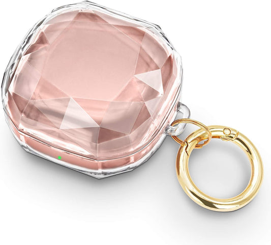 Newseego Protective Case Compatible with Samsung Galaxy Buds 2 (2021)/Galaxy Buds Pro Case/Galaxy Buds Live Case Cover (2020) with Carabiner Keychain Hard PC Shockproof Drop Protective Cover- Clear  Newseego   