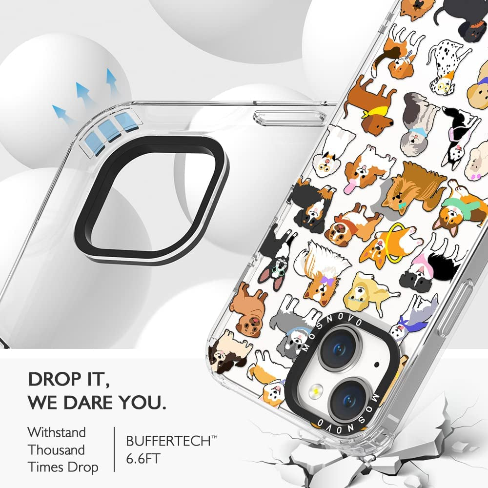 MOSNOVO Compatible with Iphone 14 Case, [Buffertech 6.6 Ft Drop Impact] [Anti Peel off Tech] Clear TPU Bumper Phone Case Cover with Cute Dog Designed for Iphone 14 6.1"  MOSNOVO   