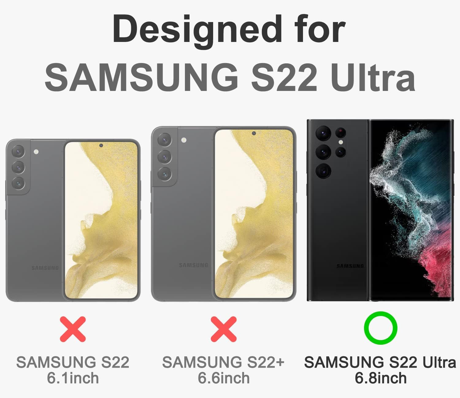 Tnarru Clear Samsung Galaxy S22 Ultra Case with Magnetic Stand [Compatible with Magsafe] [360° Rotatable Ring Holder Kickstand] Plating TPU Shockproof Protective Galaxy S22 Ultra Phone Case - Purple  Tnarru   