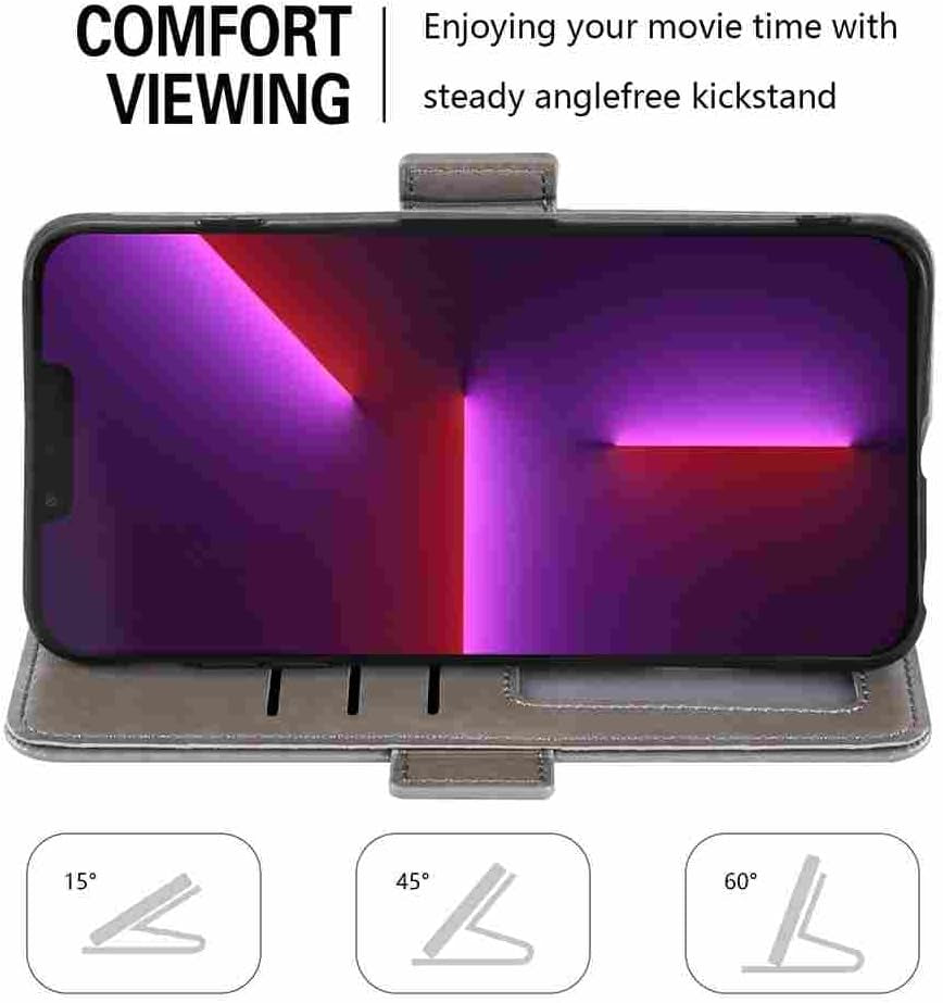 DIIGON Phone Cover Wallet Folio Case for LG V30, Premium PU Leather Slim Fit Cover for LG V30, 1 Photo Frame Slot, Comfortably, Gray  DIIGON   